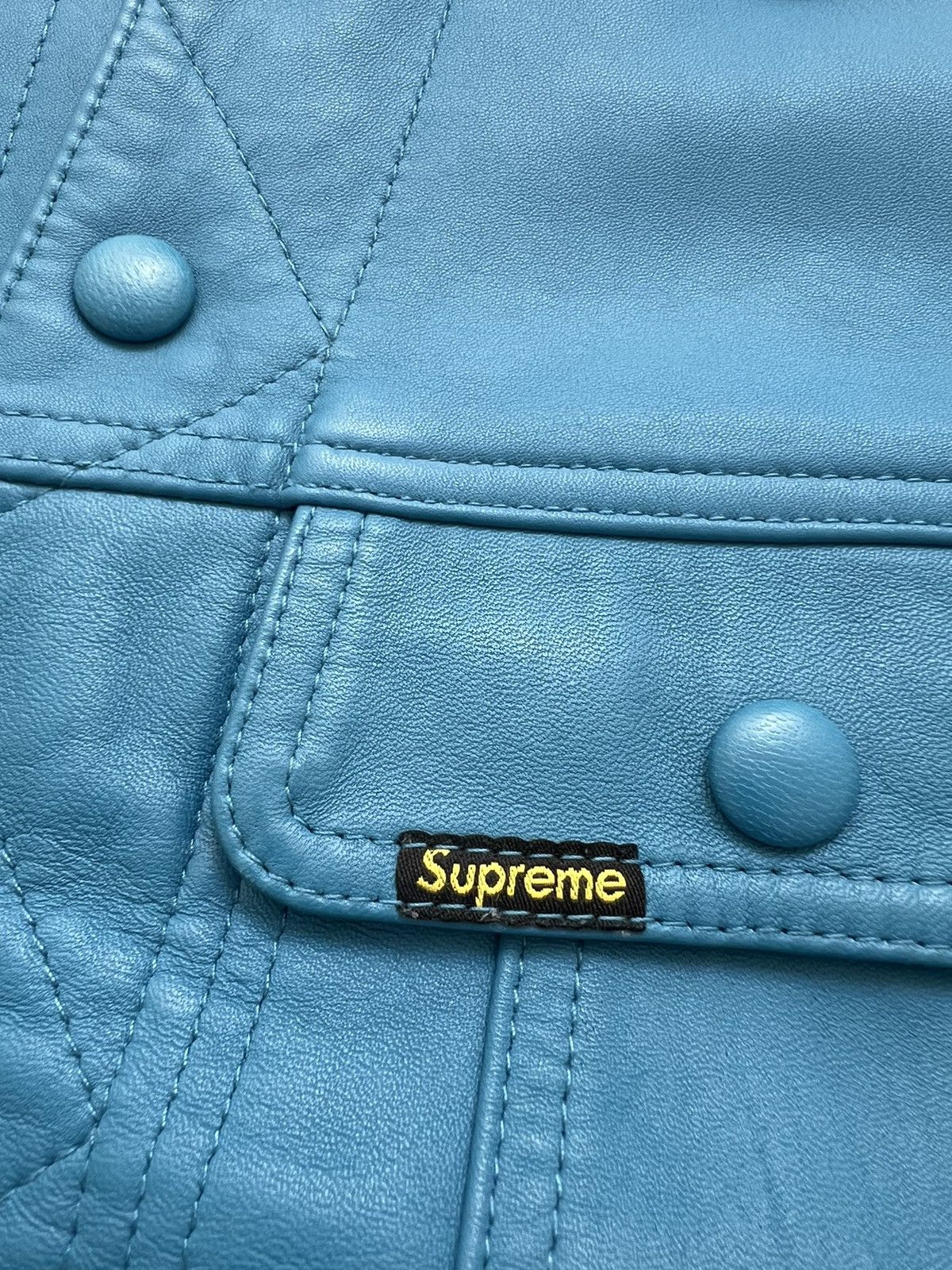 Supreme Supreme FW18 Leather Trucker Jacket Size US S / EU 44-46 / 1 - 4 Thumbnail
