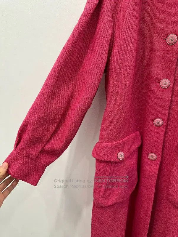 Chanel Chanel Pink Cotton Midi Coat for Women . Size L / US 10 / IT 46 - 3 Thumbnail