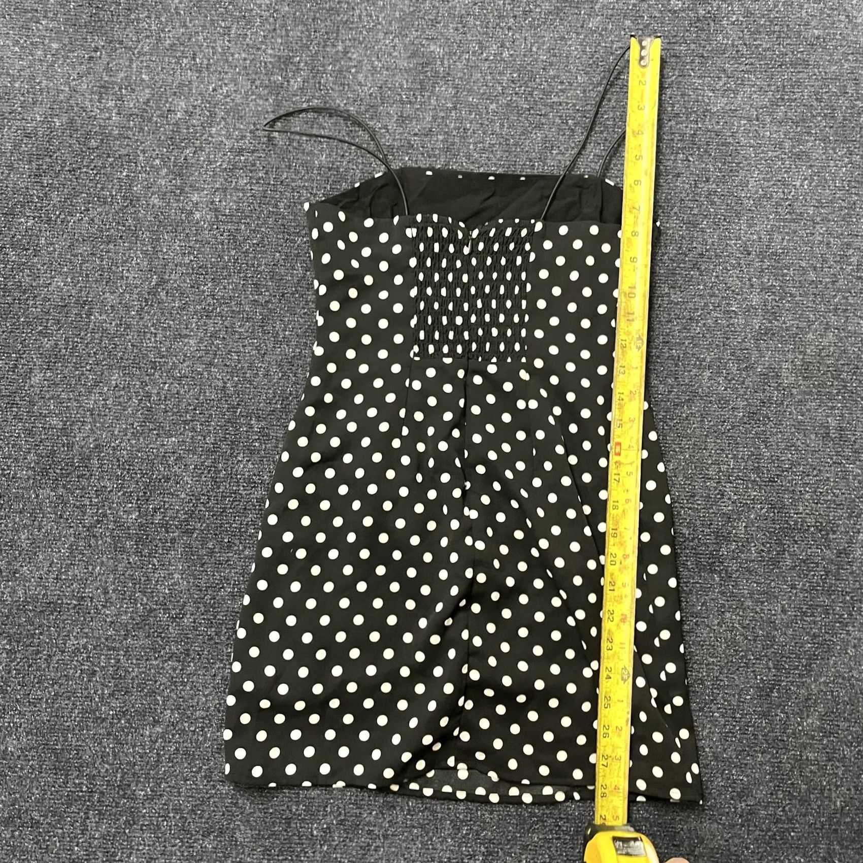 Urban Outfitters VINTAGE No — Urban Outfitters Dress Womens XS Black Polka Dot Slip Mini Spaghetti Strap Size XS / US 0-2 / IT 36-38 - 5 Thumbnail