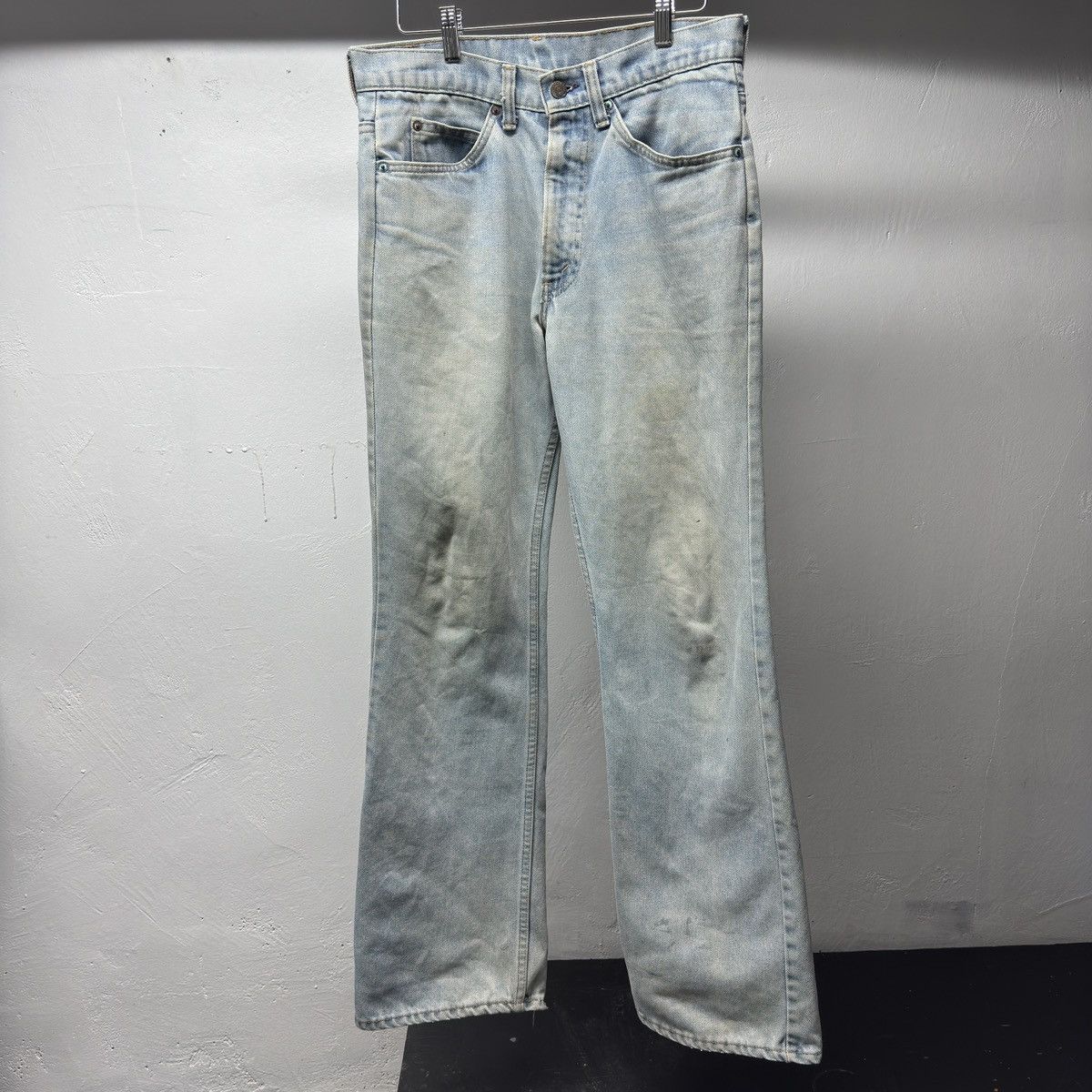 Levi's 80s Levi's 517 Thrashed Faded Flare Jeans ERD Grunge Chrome Size US 31 - 1 Thumbnail