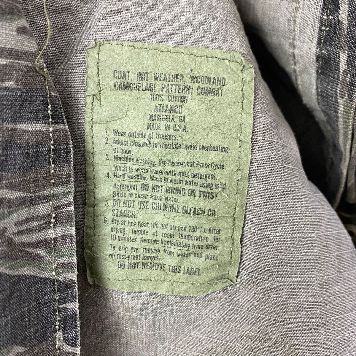 Vintage Vintage 80s US ARMY Tiger Stripes Jungle Camo Shirt Jacket Size US S / EU 44-46 / 1 - 7 Thumbnail