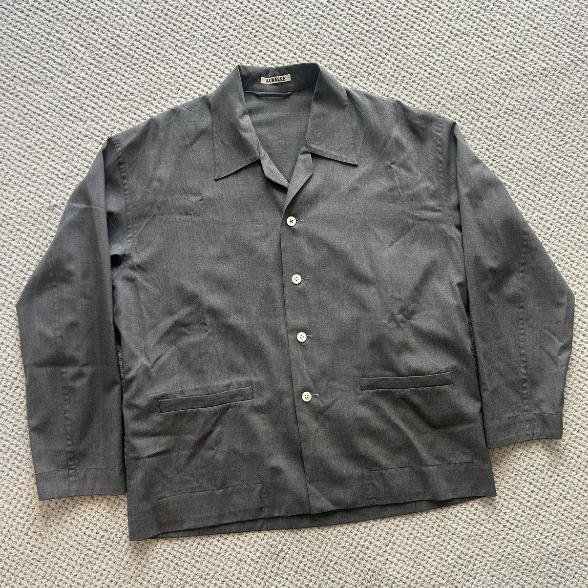 Auralee Wool Silk Tropical Shirt Jacket | Grailed