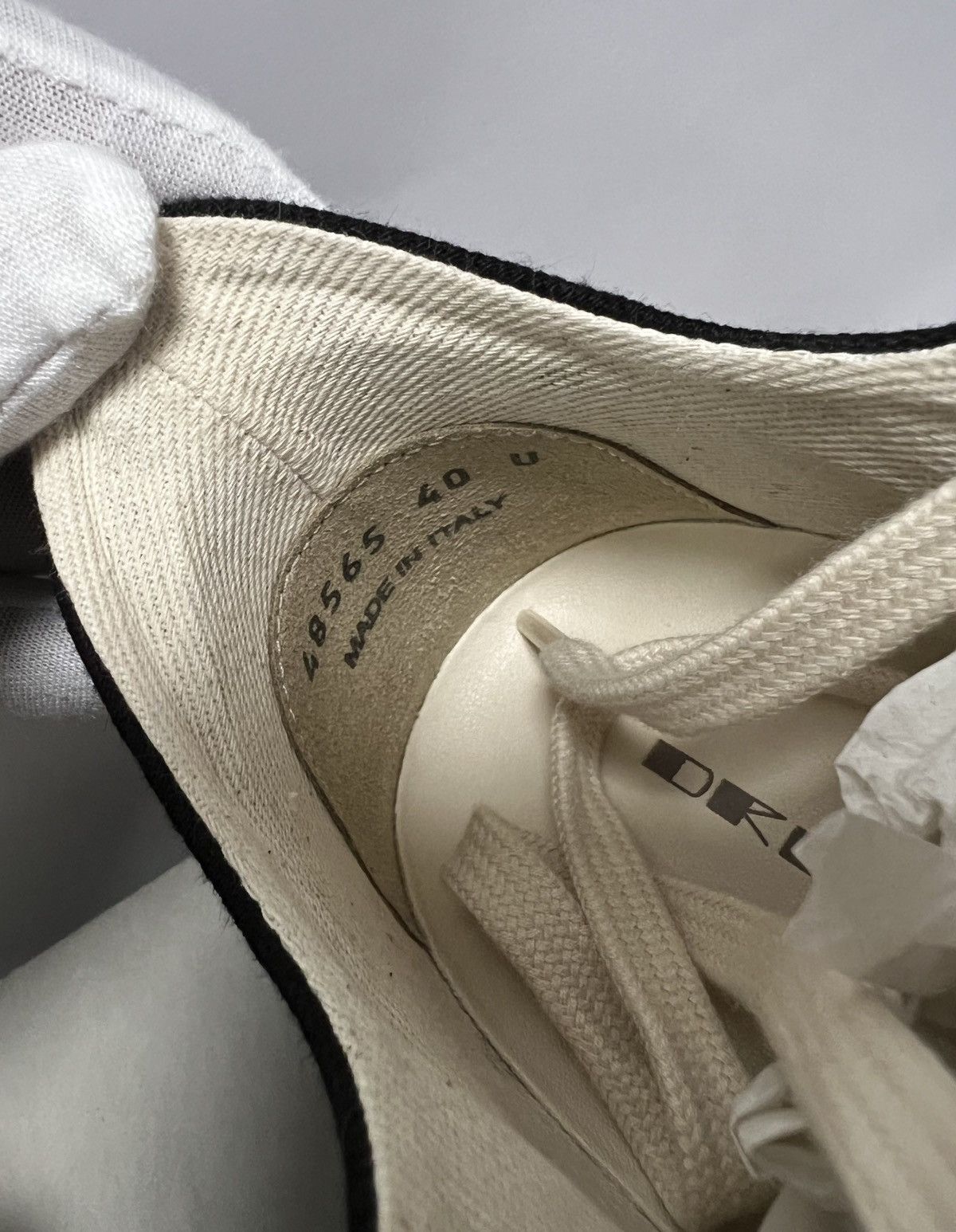 Rick Owens Rick Owens Drkshdw - SS23 EDFU Eyelet Black Milk Ramones Low Size US 7 / EU 40 - 9 Thumbnail