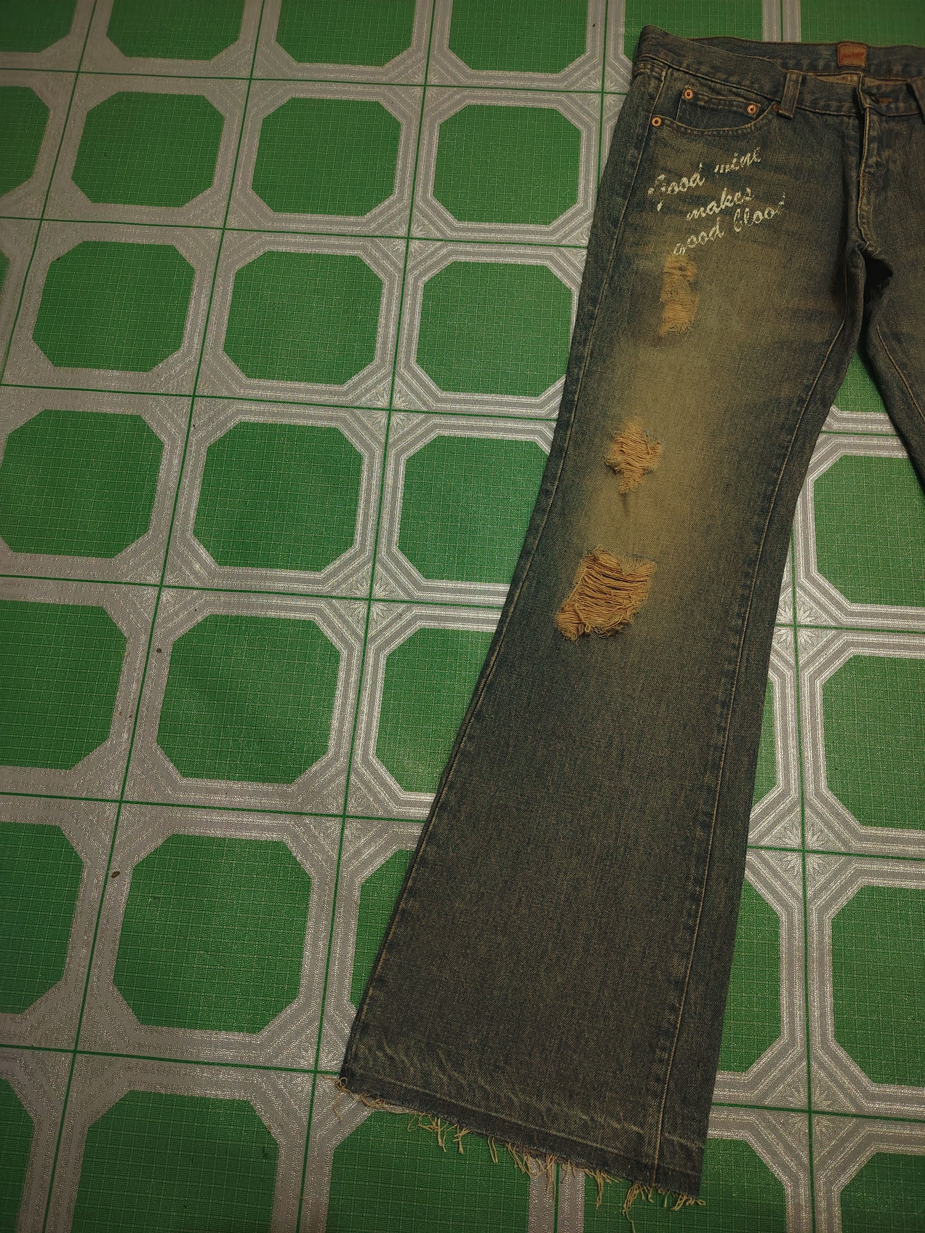 JACKROSE Rare!!! Jackrose distressed jeans bootcut Flared Jeans Size US 33 - 4 Thumbnail
