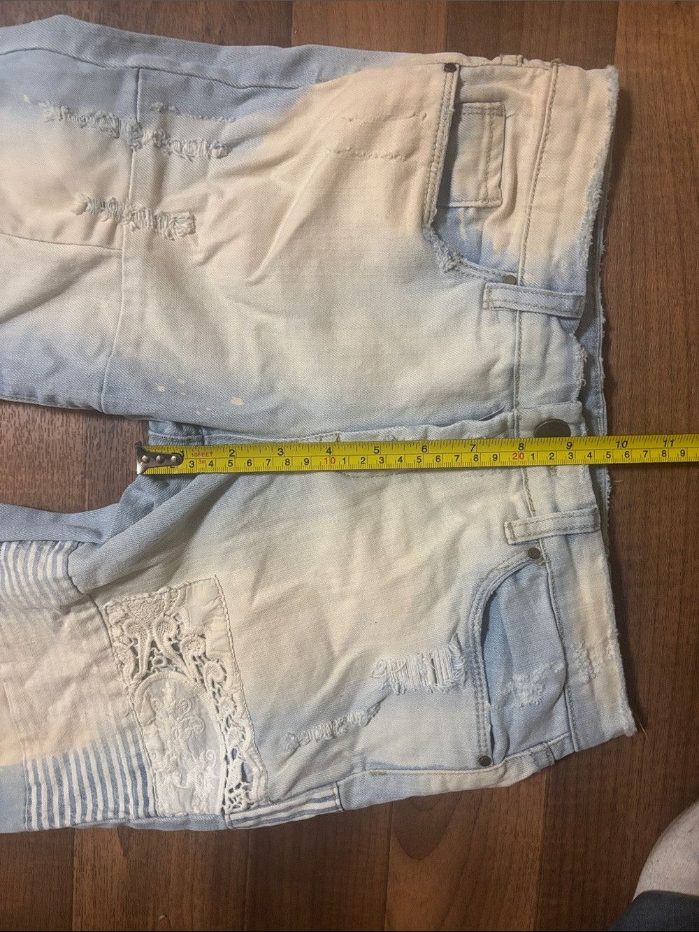 BLANKNYC Blank NYC Shibby Patchwork Stretch Skinny Jeans 27 Size 27" / US 4 / IT 40 - 7 Thumbnail