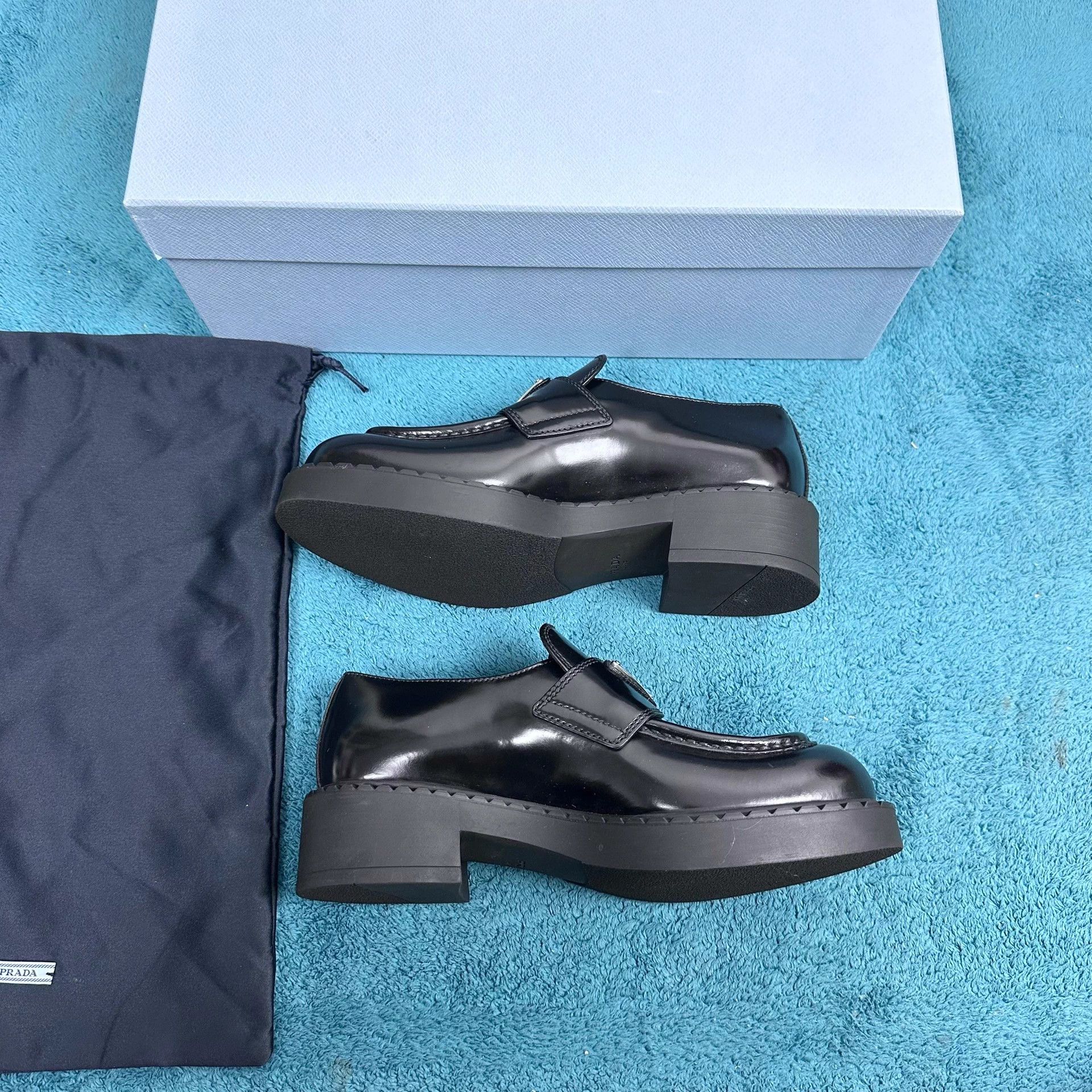 Prada Prada Leather Loafers Black Size 35 Size US 5 / IT 35 - 3 Thumbnail