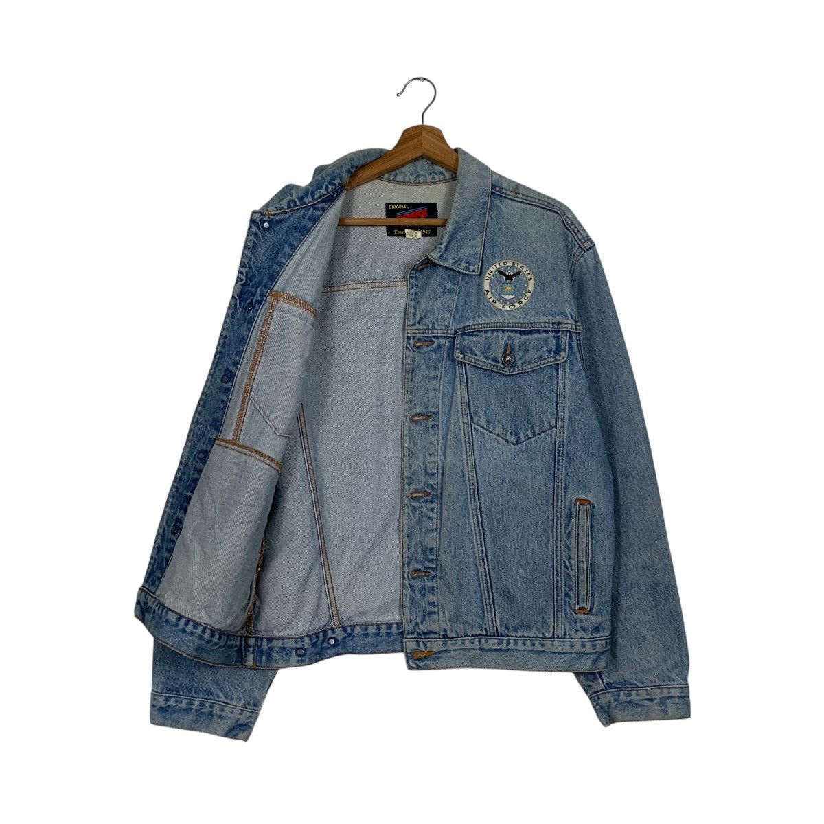 Soffe Vintage United States Air Force Denim Jacket Size US M / EU 48-50 / 2 - 9 Thumbnail