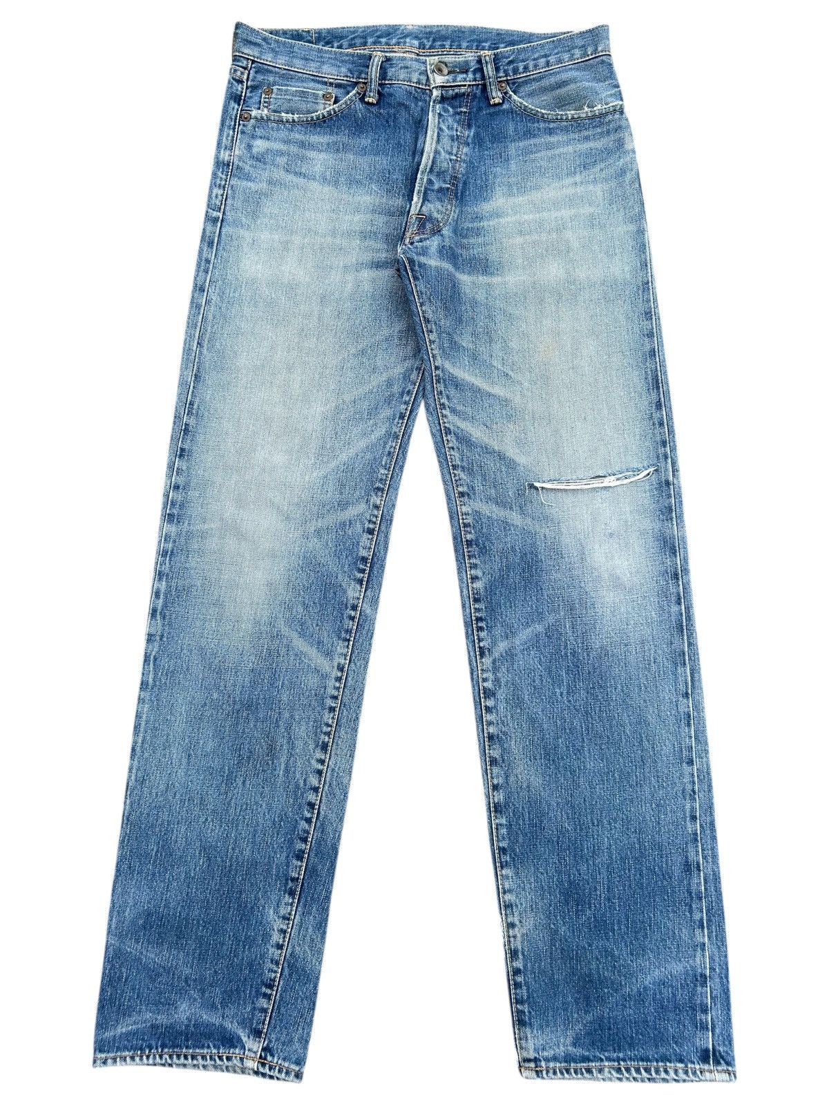 Vintage Modern Amusement Selvedge Distressed Denim Jeans