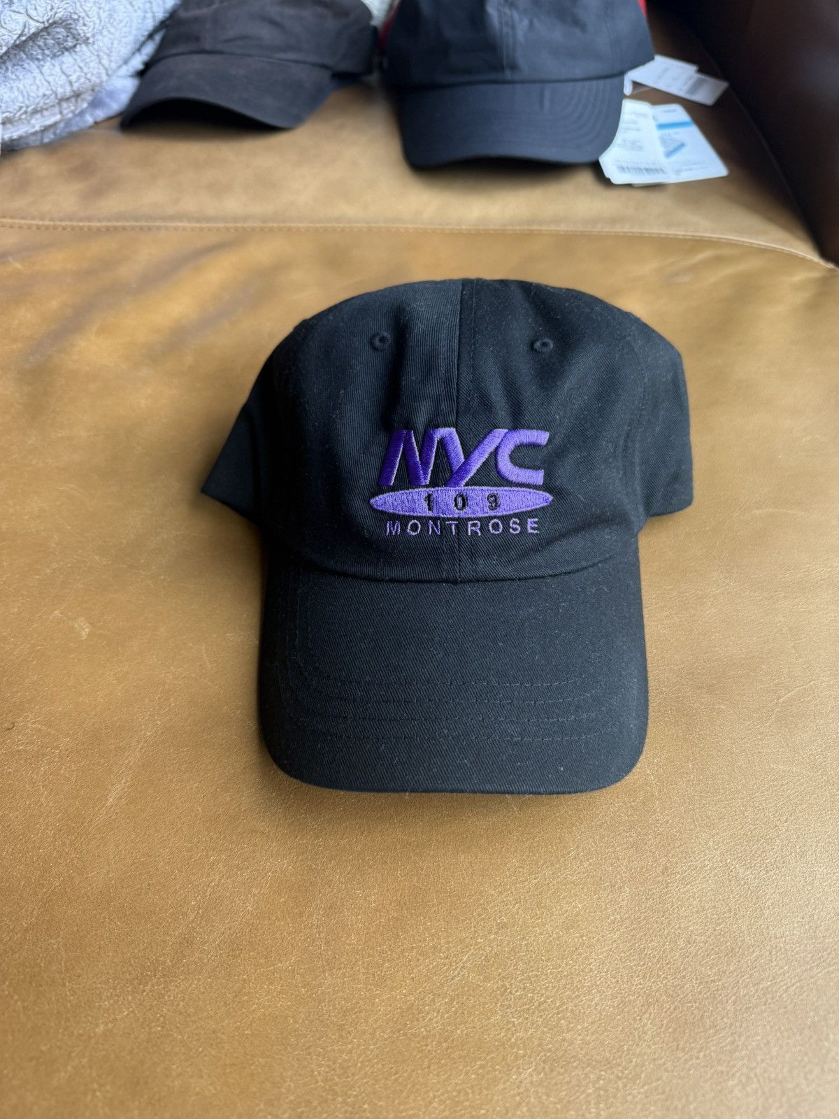LQQK Studio Young Coffee 108 Montrose BLACK COTTON TWILL LOGO CAP Size ONE SIZE - 1 Thumbnail