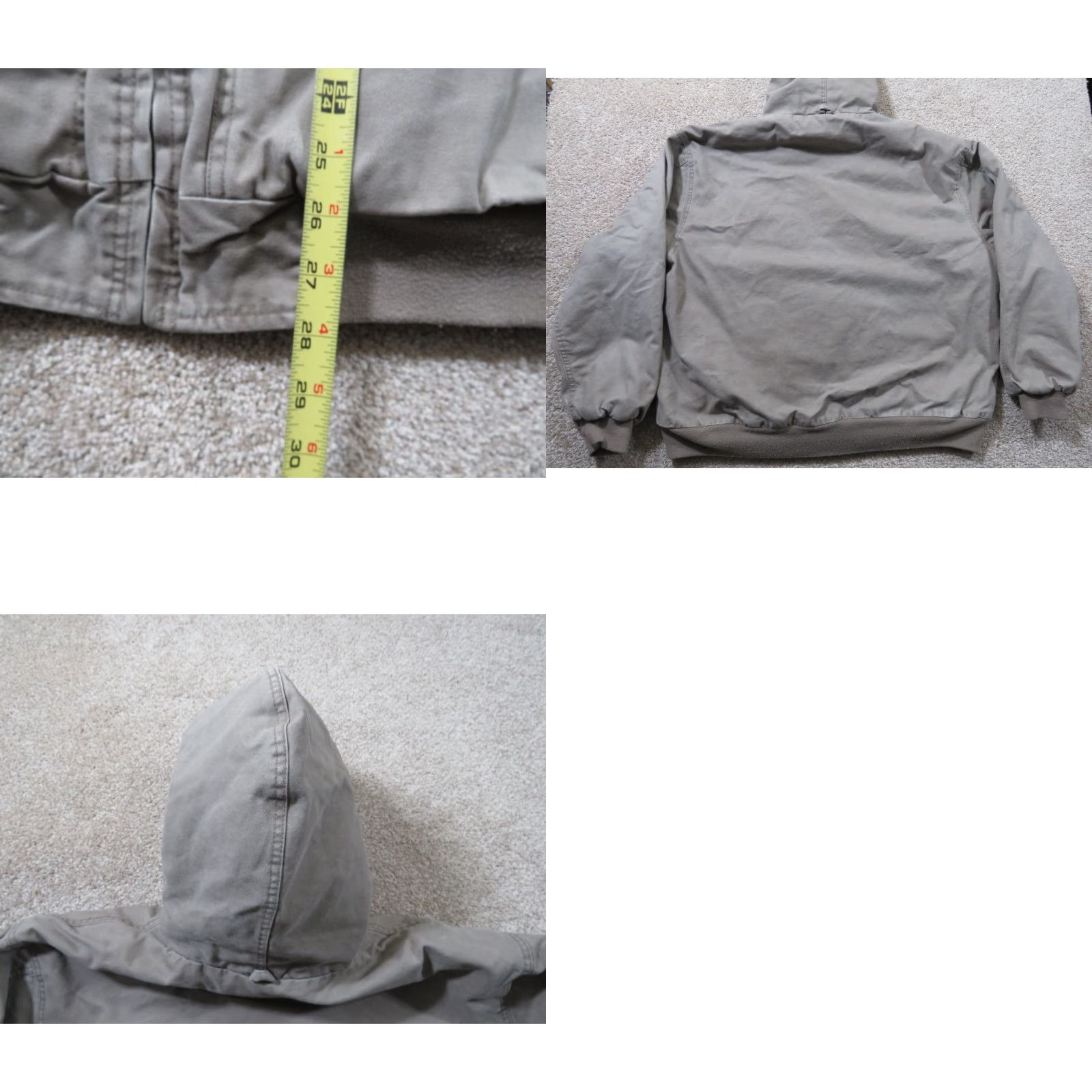 Vintage Destinations Workwear Jacket Mens 2XL Gray Canvas Cotton Hooded Bomber Jacket Size US XXL / EU 58 / 5 - 8 Thumbnail