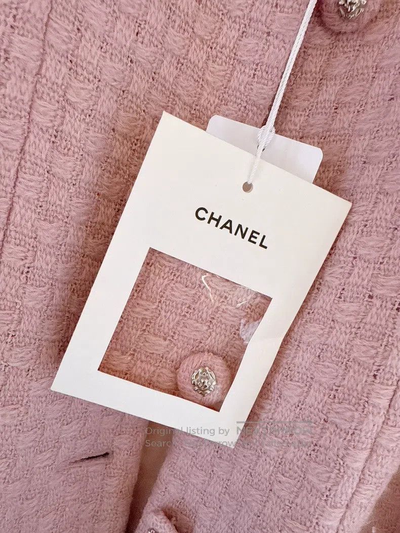 Chanel Chanel 24K autumn and winter pink waffle tweed jacket Size XS / US 0-2 / IT 36-38 - 8 Thumbnail