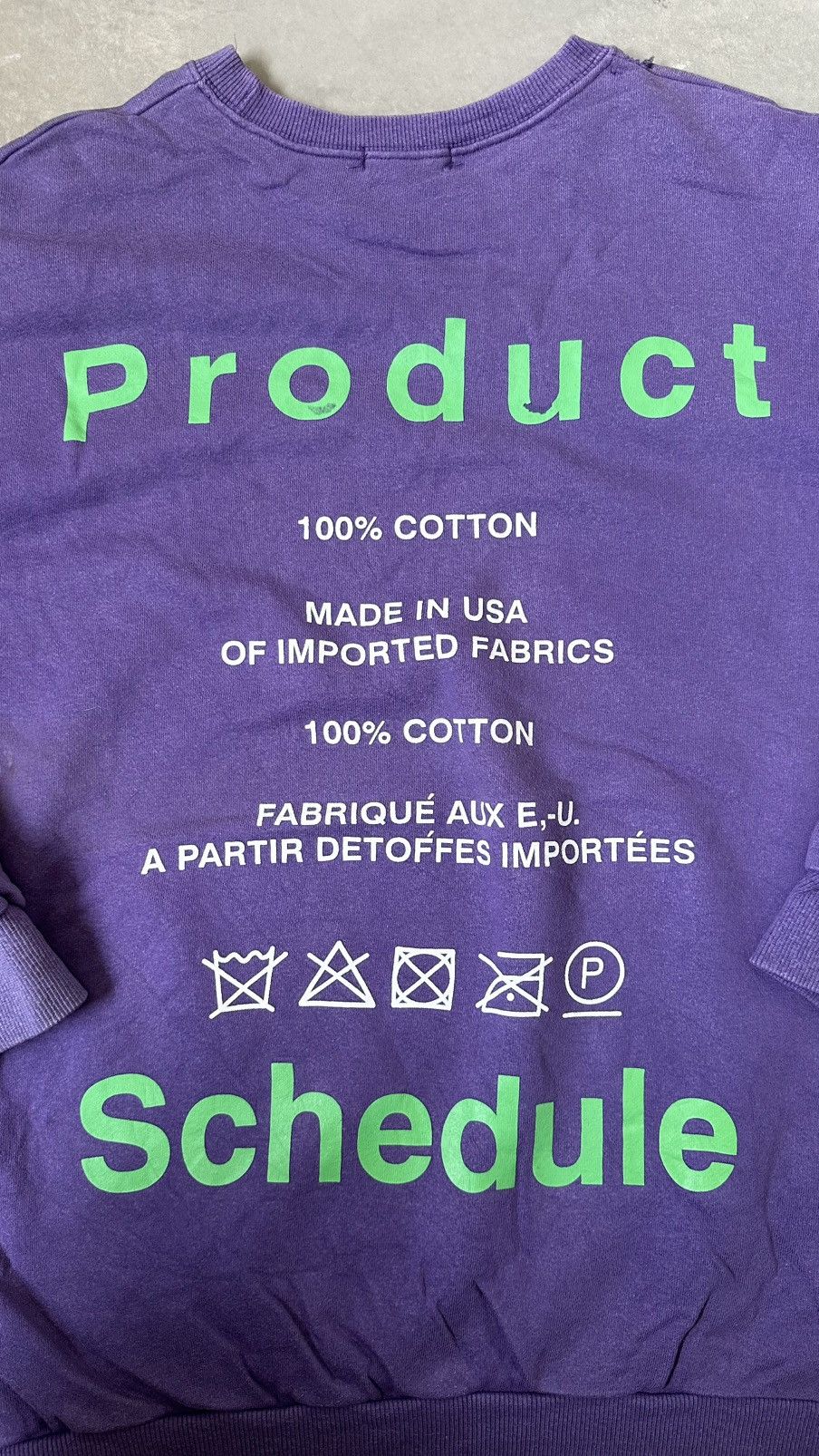 Japanese Brand PRODUCT SCHEDULE WASH TAG PRINT SWEATSHIRT Size US XXL / EU 58 / 5 - 7 Thumbnail