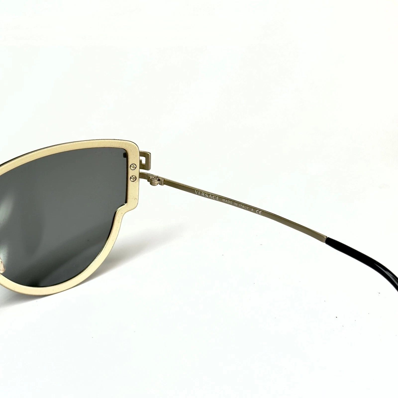Versace VERSACE VE2172B 2172 GRECA Mask Gold Metal Silver Sunglasses Size ONE SIZE - 3 Thumbnail