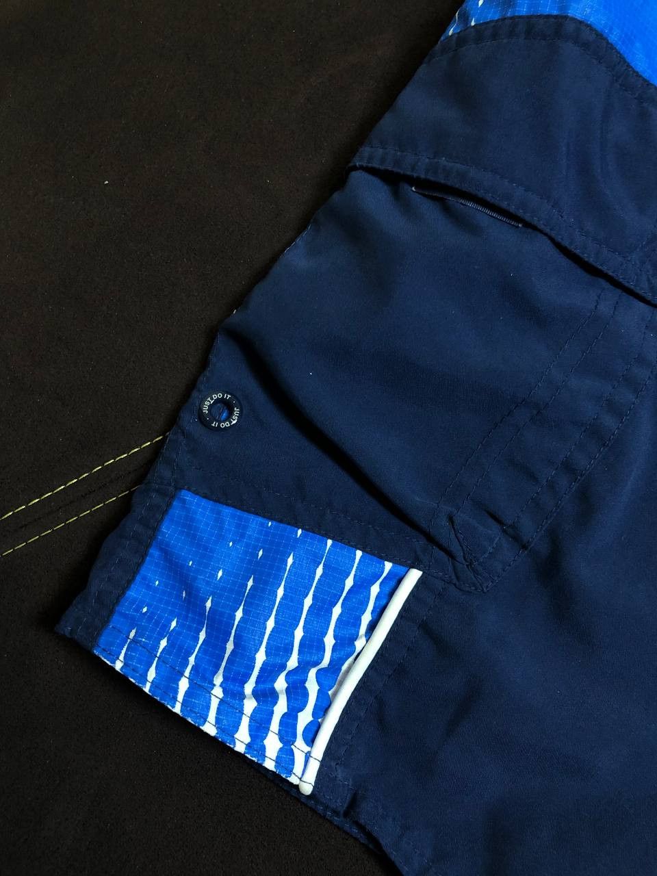 Nike NIKE Y2K Swim Trunks Navy Blue Spell Out Logo Board Shorts Size US 32 / EU 48 - 6 Thumbnail