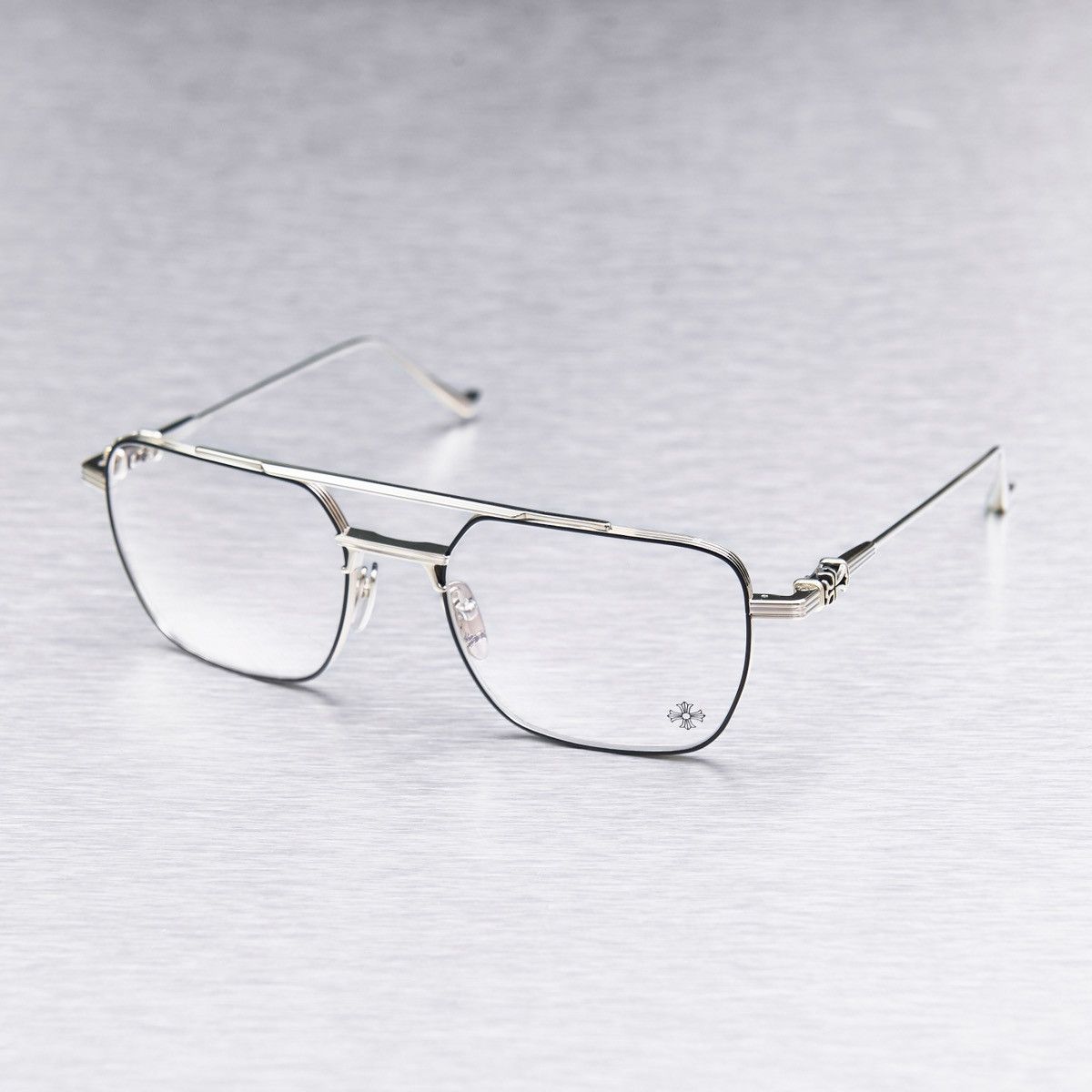 Chrome Hearts CHROME HEARTS MAGNUM II MATTE BLACK/SHINY SILVER GLASSES Size ONE SIZE - 2 Thumbnail