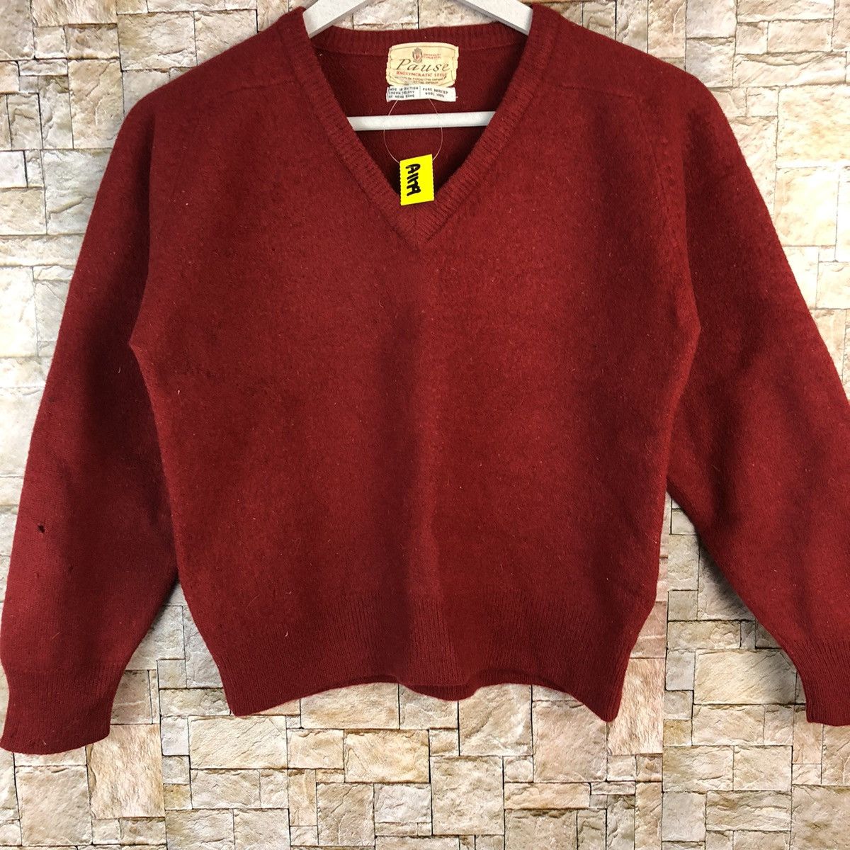 Homespun Knitwear × Japanese Brand Pause vintage Red Knitwear #A1179 Size US XXS / EU 40 - 3 Thumbnail
