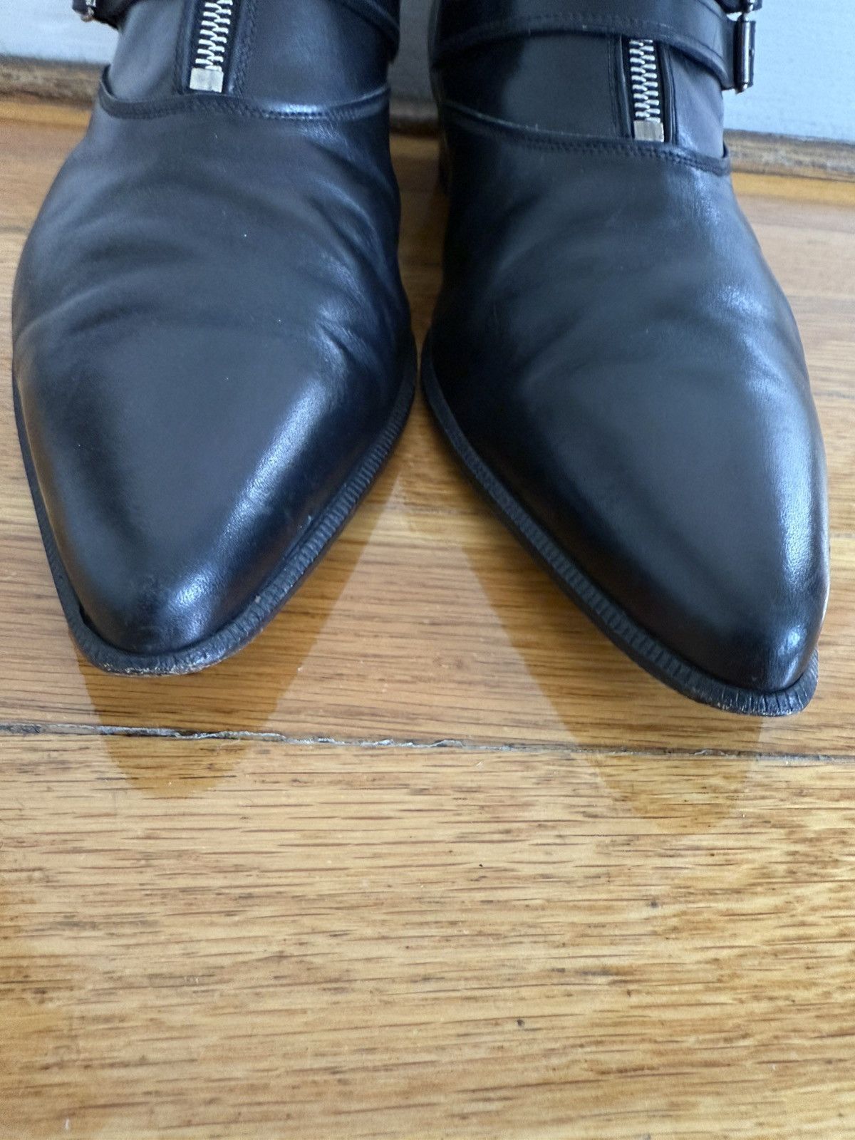 Hedi Slimane × Saint Laurent Paris Grail Saint Laurent boots 2014 40.5 8 leather Size US 8 / EU 41 - 7 Thumbnail