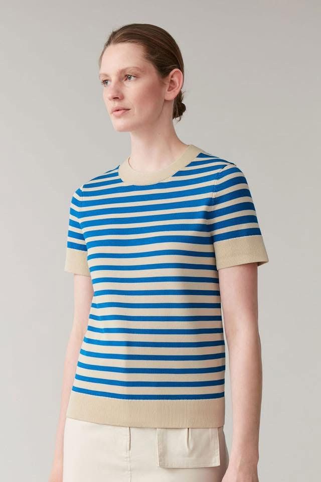 Cos COS Striped Knitted Top Size S / US 4 / IT 40 - 1 Thumbnail