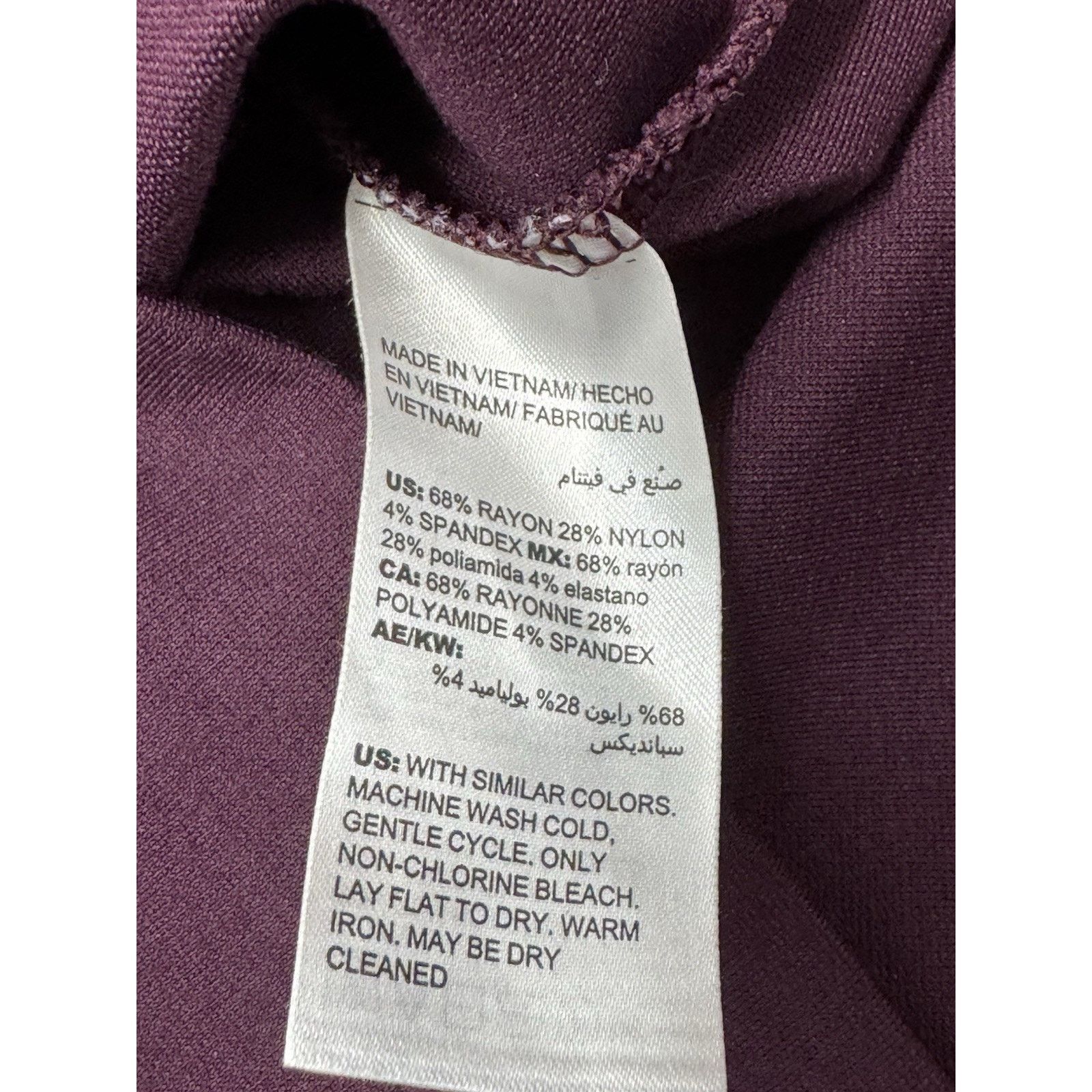 Express Chicos Sheath Dress Size 00 (US 2) Double Zip Maroon Knit Size XS / US 0-2 / IT 36-38 - 10 Thumbnail