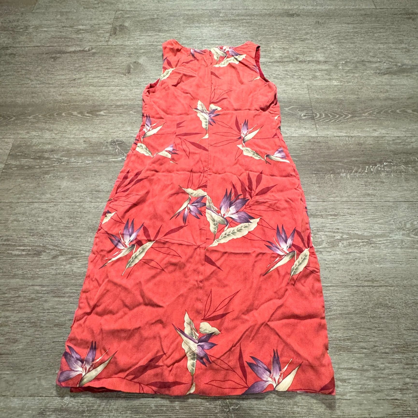 Tommy Bahama VINTAGE Tommy Bahama Dress Womens 6 Sleeveless Floral Pink Silk Maxi 90s Floral Sun Dress Women's Long Sundress Maxi Size M / US 6-8 / IT 42-44 - 5 Thumbnail