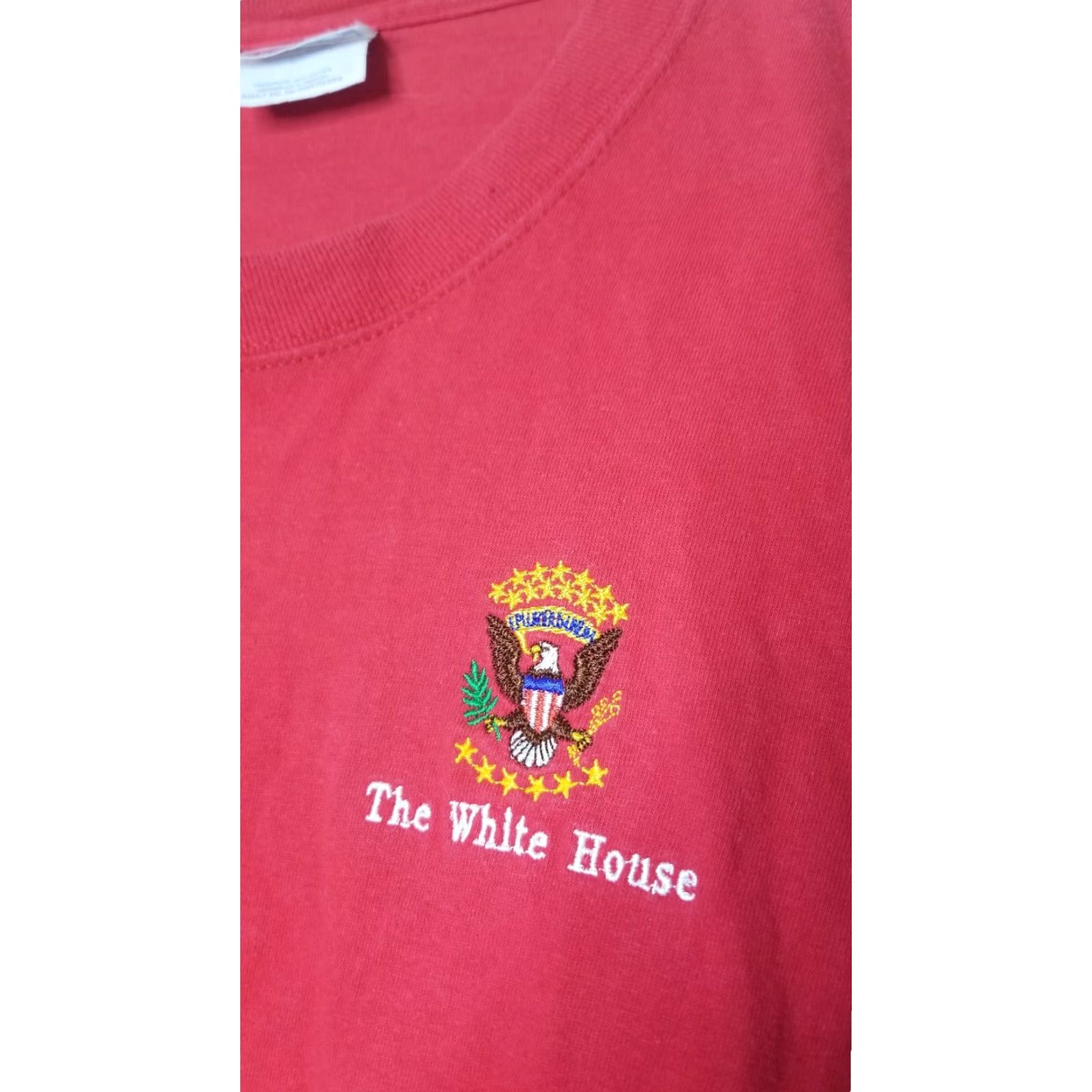 Hanes Retro The White House OFFICIAL EAGLE INSIGNIA T Shirt Red Mens 2XL Size US XXL / EU 58 / 5 - 4 Thumbnail