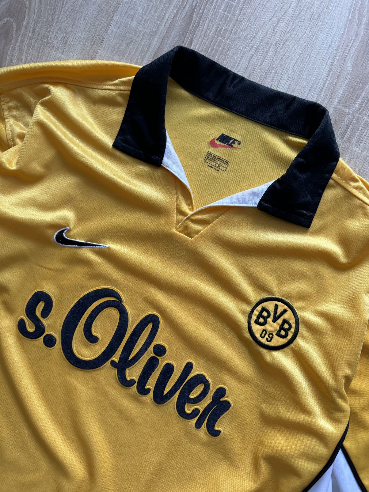 Nike nike borussia dortmund 1998-2000 vintage soccer Size US XXL / EU 58 / 5 - 2 Thumbnail