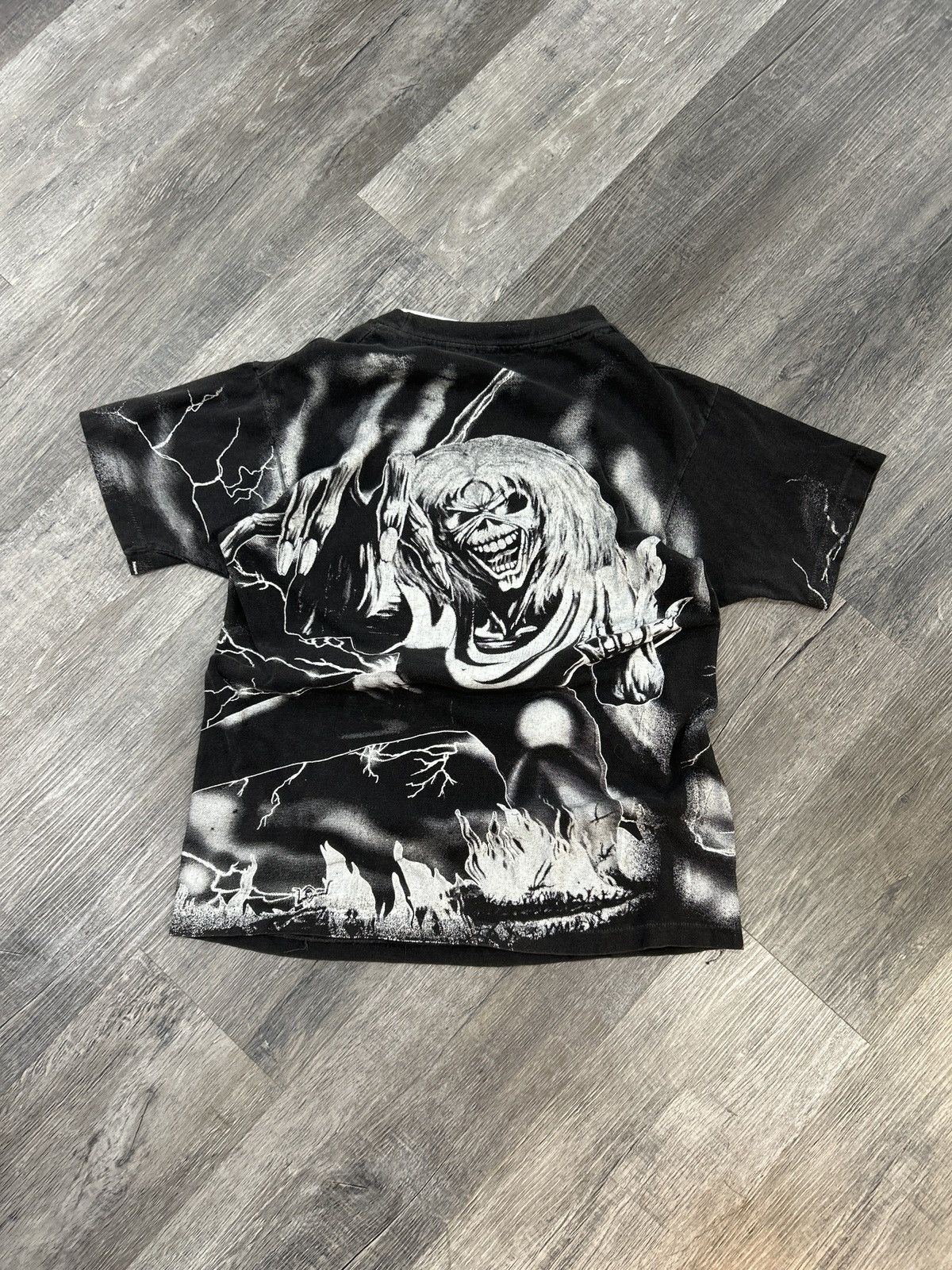 Band Tees × Vintage Vintage AOP Iron Maiden Band Shirt Size US M / EU 48-50 / 2 - 3 Thumbnail