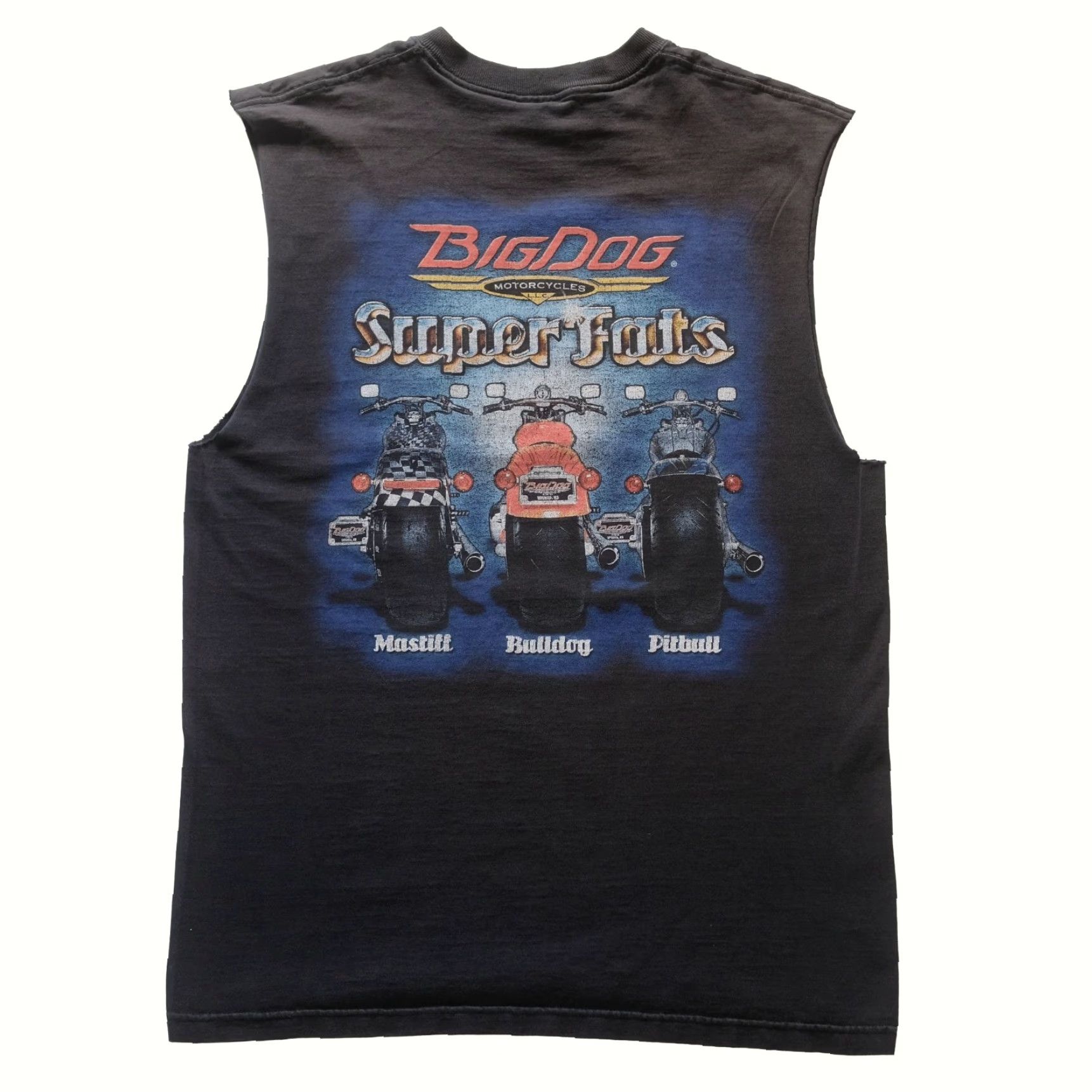 Big Dogs VINTAGE BIG DOG MOTORYCYCLE T-Shirt Sleeveless Y2K 90s Graphic Print Black Men L Size Size US L / EU 52-54 / 3 - 2 Thumbnail