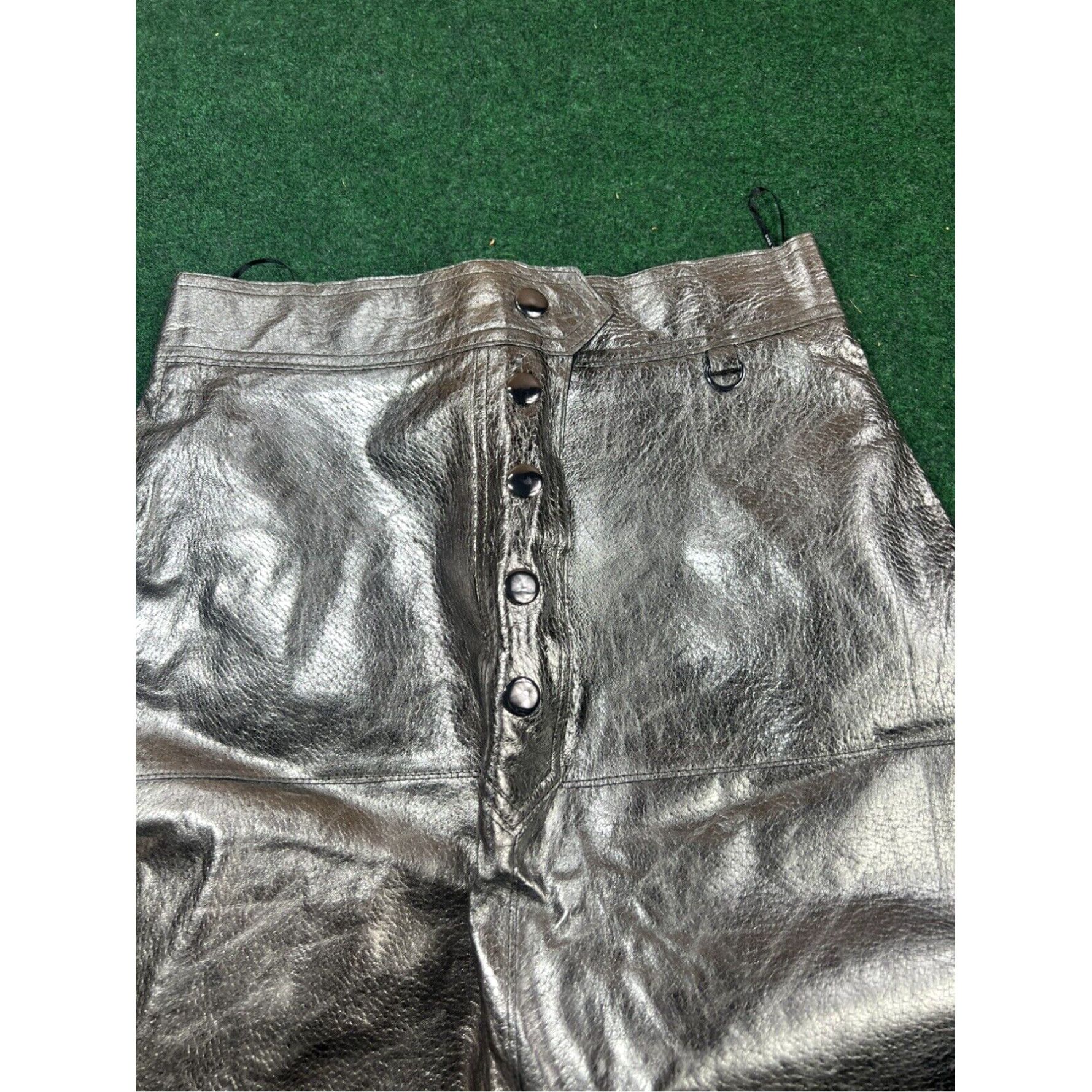 Zara Zara Woman Metallic Silver Skirt Size Small Never Worn New W Rags $99 Size 28" / US 6 / IT 42 - 2 Thumbnail