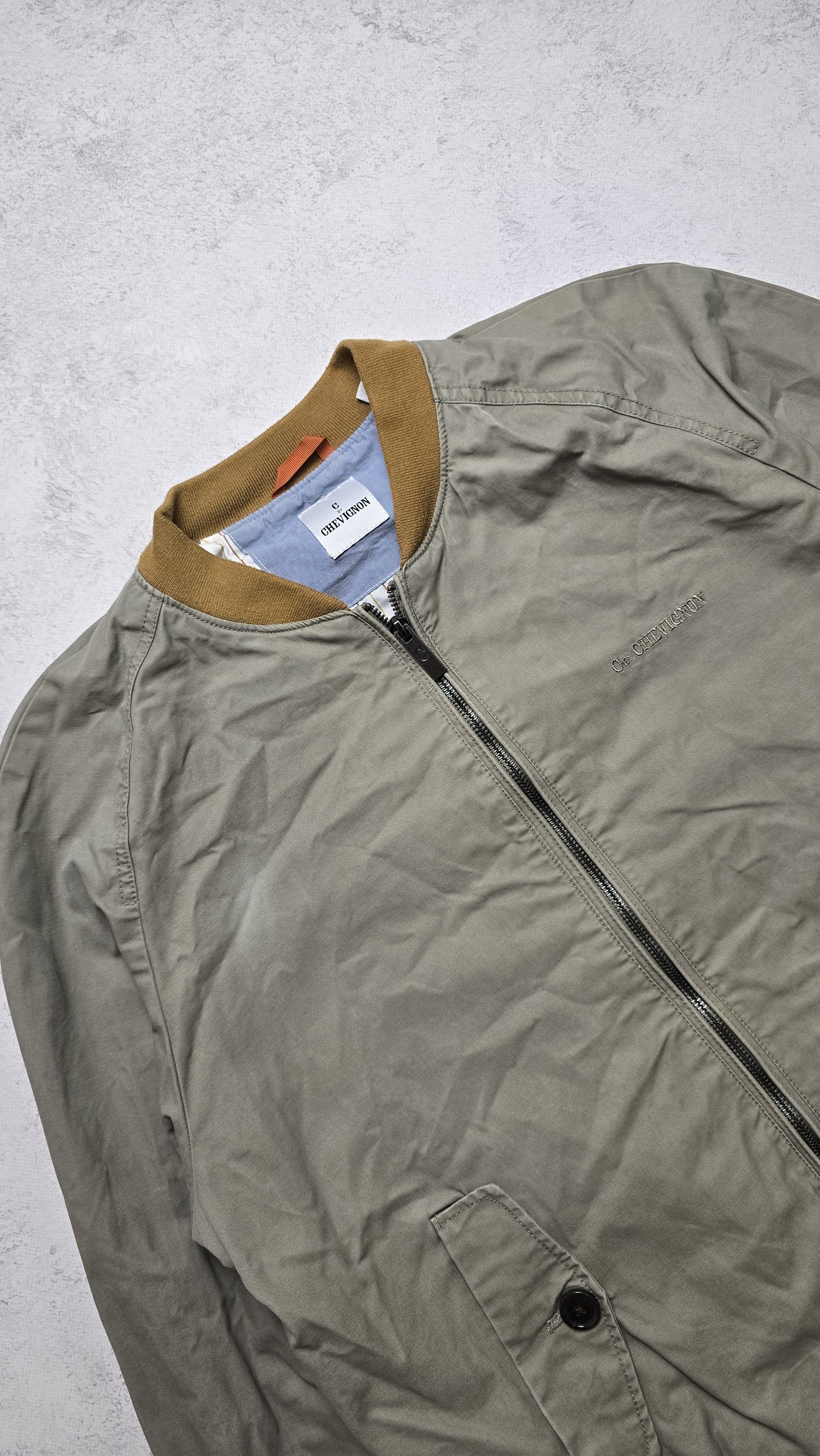 Chevignon Chevignon Denim Vintage BOMBER Jacket Beige Casual Size US L / EU 52-54 / 3 - 9 Thumbnail