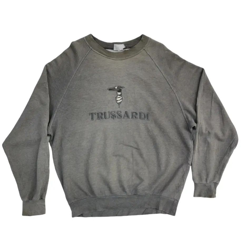 Trussardi Vintage!!! Trussardi Embroidered Sweatshirt Size US XL / EU 56 / 4 - 1 Thumbnail