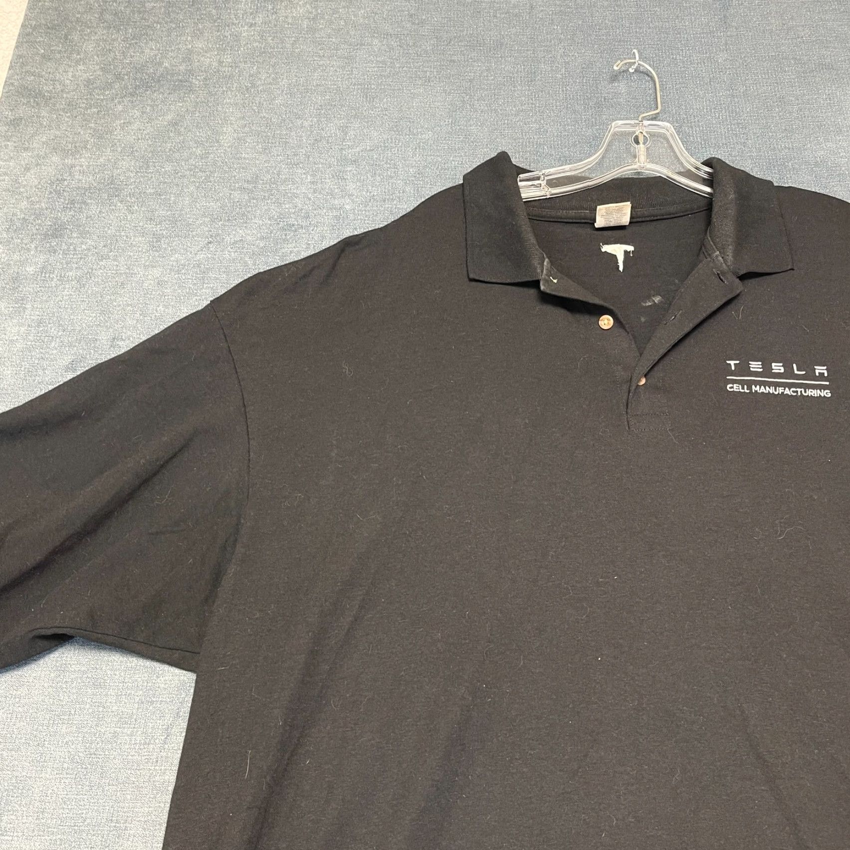 Gildan Gildan Polo Shirt Mens 3XL Black Short Sleeve Button Collared Knit Breathable Easy Care Lightweight Casual Travel Shirt Size US XXL / EU 58 / 5 - 4 Thumbnail
