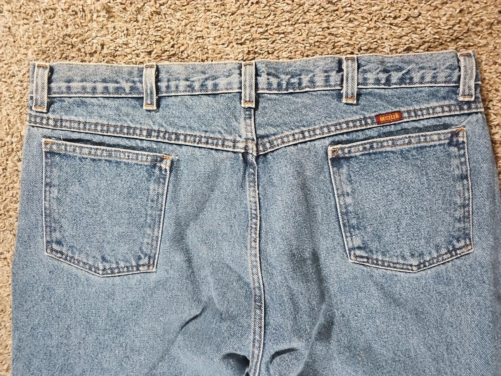 Rustler Rustler 38x30 Straight Blue Jeans Size US 38 / EU 54 - 7 Thumbnail