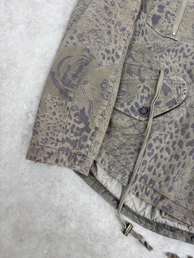 Vintage 2000s Massimo Rebecchi Khaki Animal Kingdom Long Coat Size M / US 6-8 / IT 42-44 - 8 Thumbnail