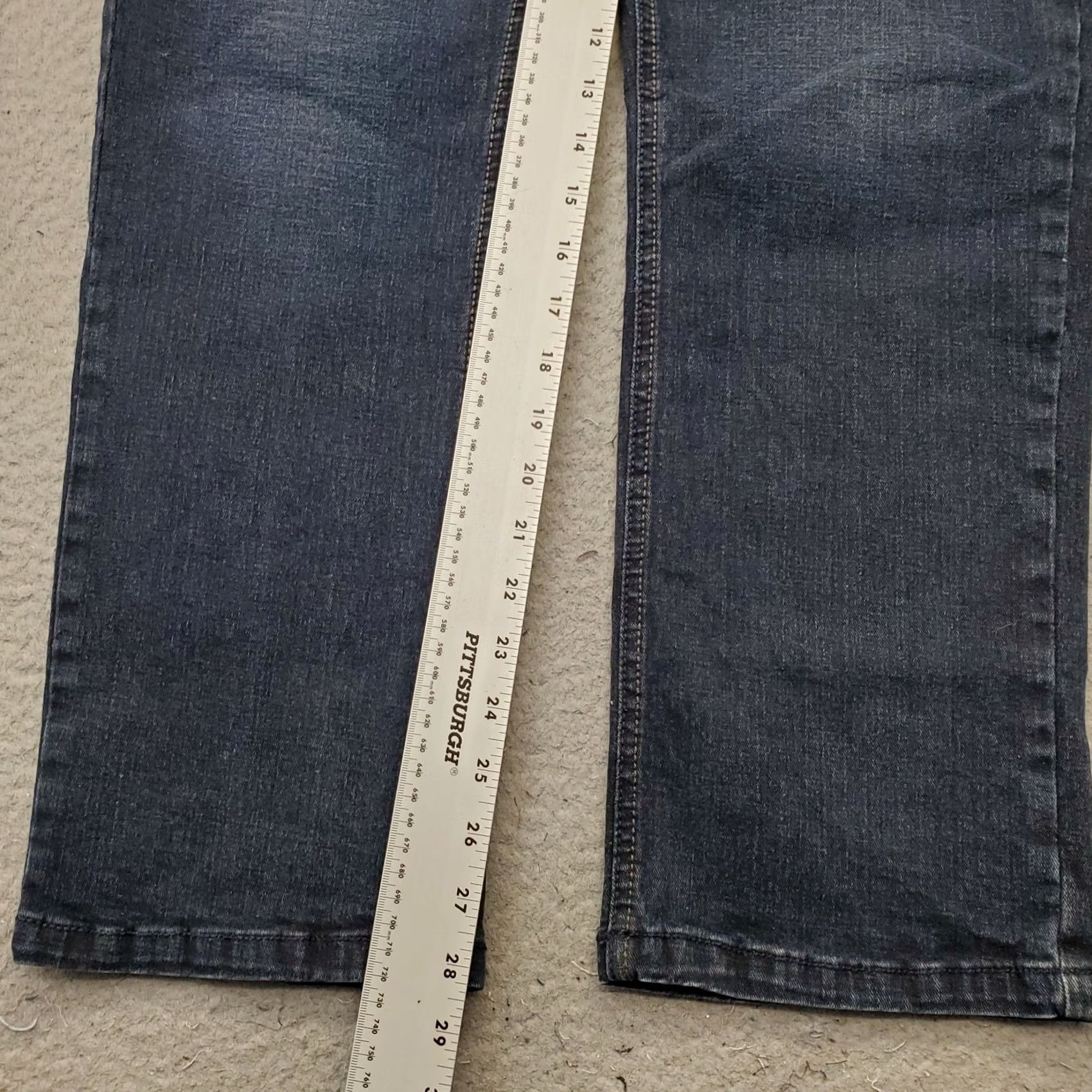 Vintage Urban Star Jeans Mens 34x30 Blue Premium Denim Stretch Flat Front Straight Leg Jeans Mens Size 34 Blue 5-Pocket Design Regular Fit Size US 34 / EU 50 - 4 Thumbnail