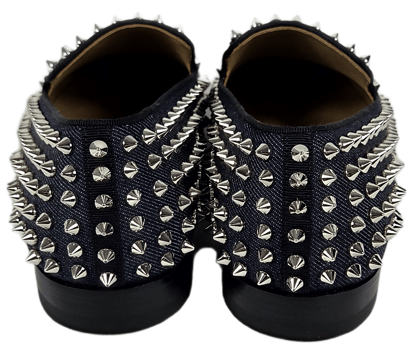 Christian Louboutin Rollerboy Spikes Flat Denim/GG Loafers Size US 6 / EU 39 - 3 Thumbnail