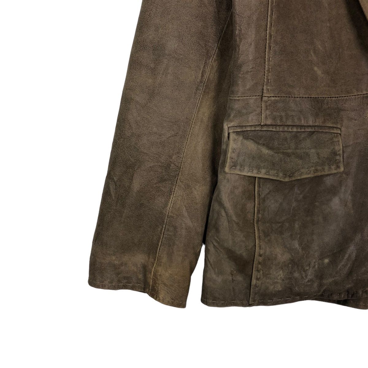 Japanese Brand 🔥VINTAGE BIKER LEATHER JACKET ERMANNO SCERVINO ISSEY MIYAKE Size US S / EU 44-46 / 1 - 3 Thumbnail