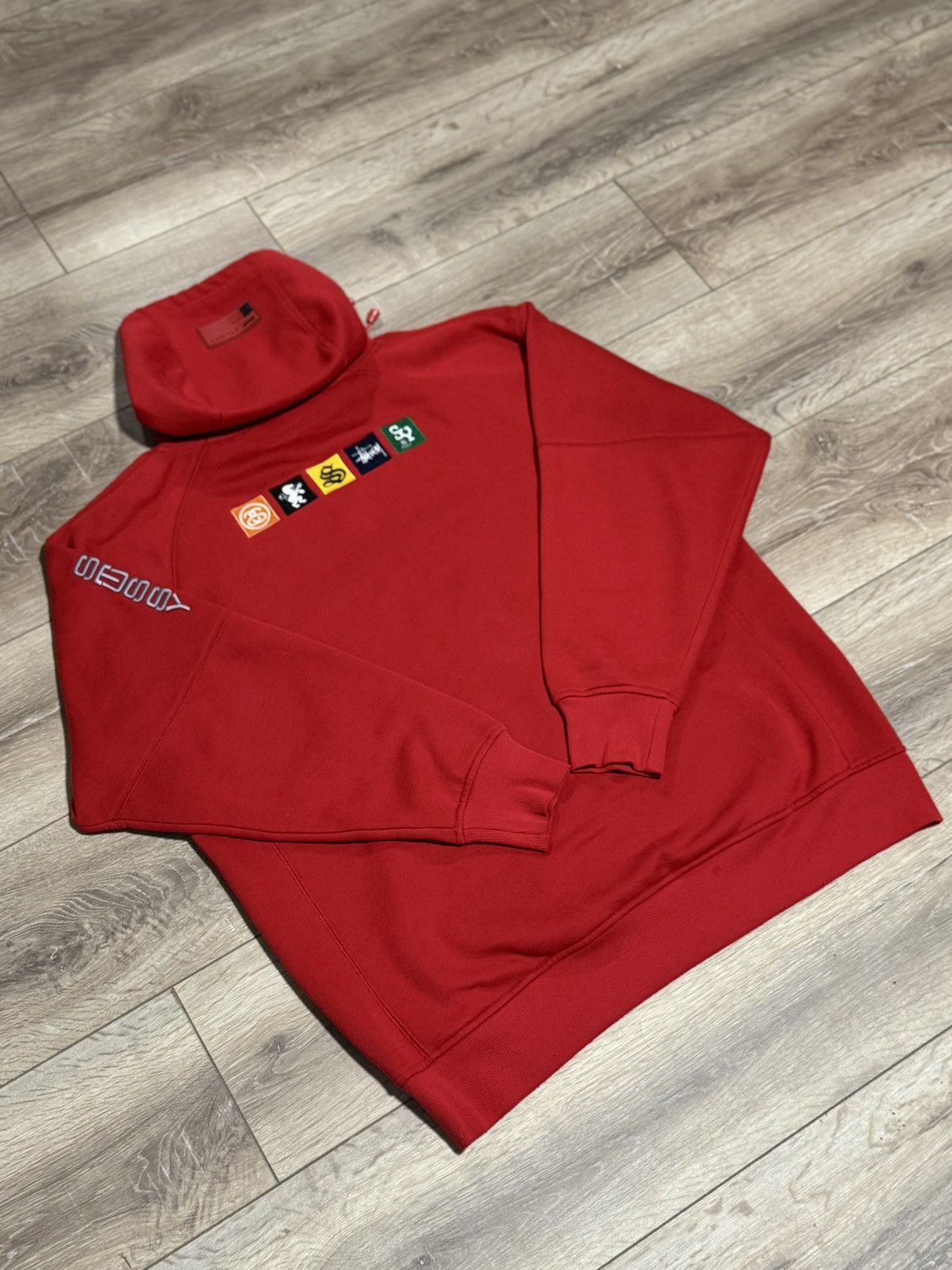 Stussy Authentic Stüssy Workwear Hoodie - Archive / Y2K Era - Red Size US XL / EU 56 / 4 - 5 Thumbnail