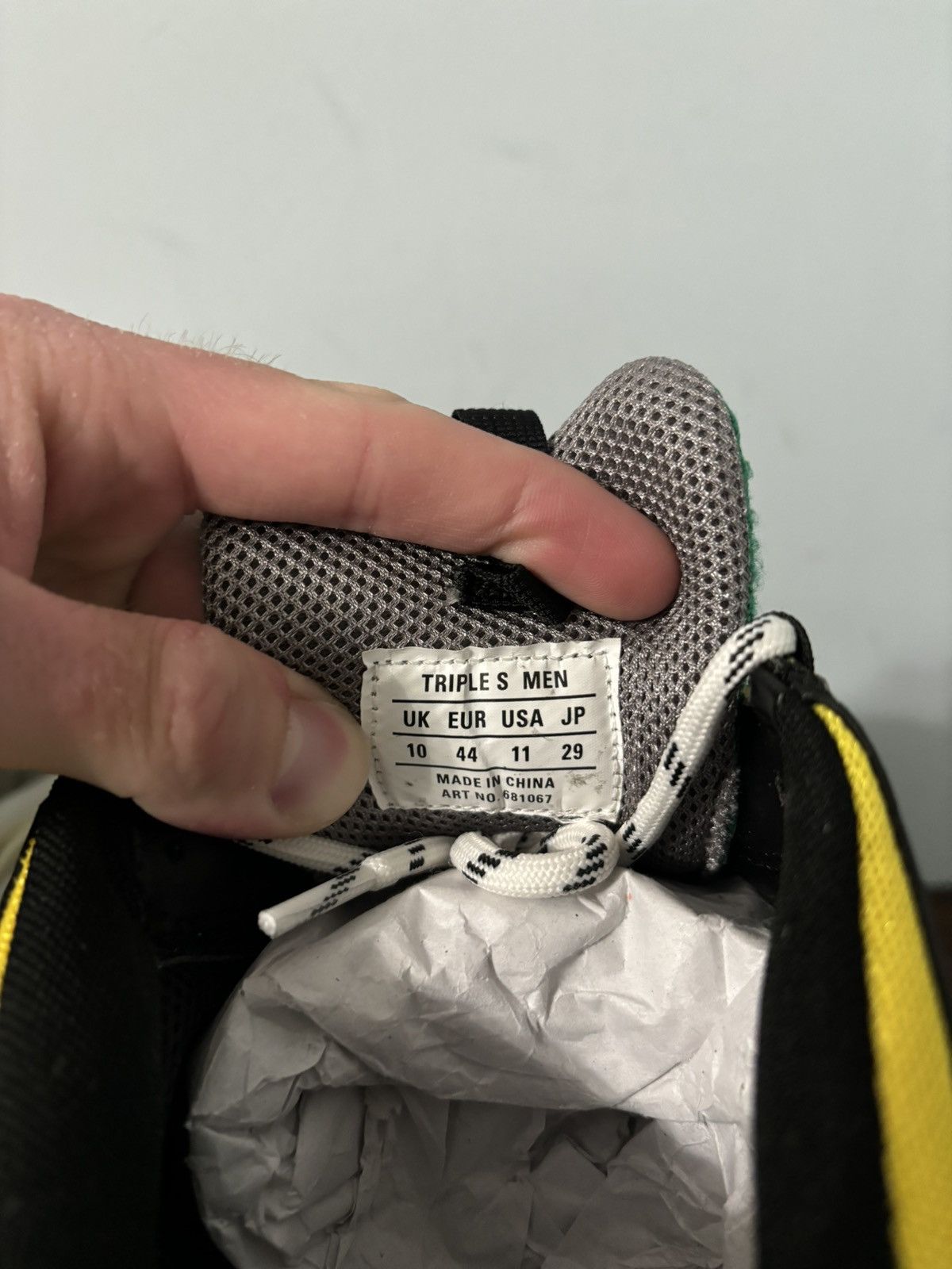 Balenciaga × Gucci Gucci Balenciaga The Hacker Project Triple S Green Yellow Size US 11 / EU 44 - 10 Thumbnail