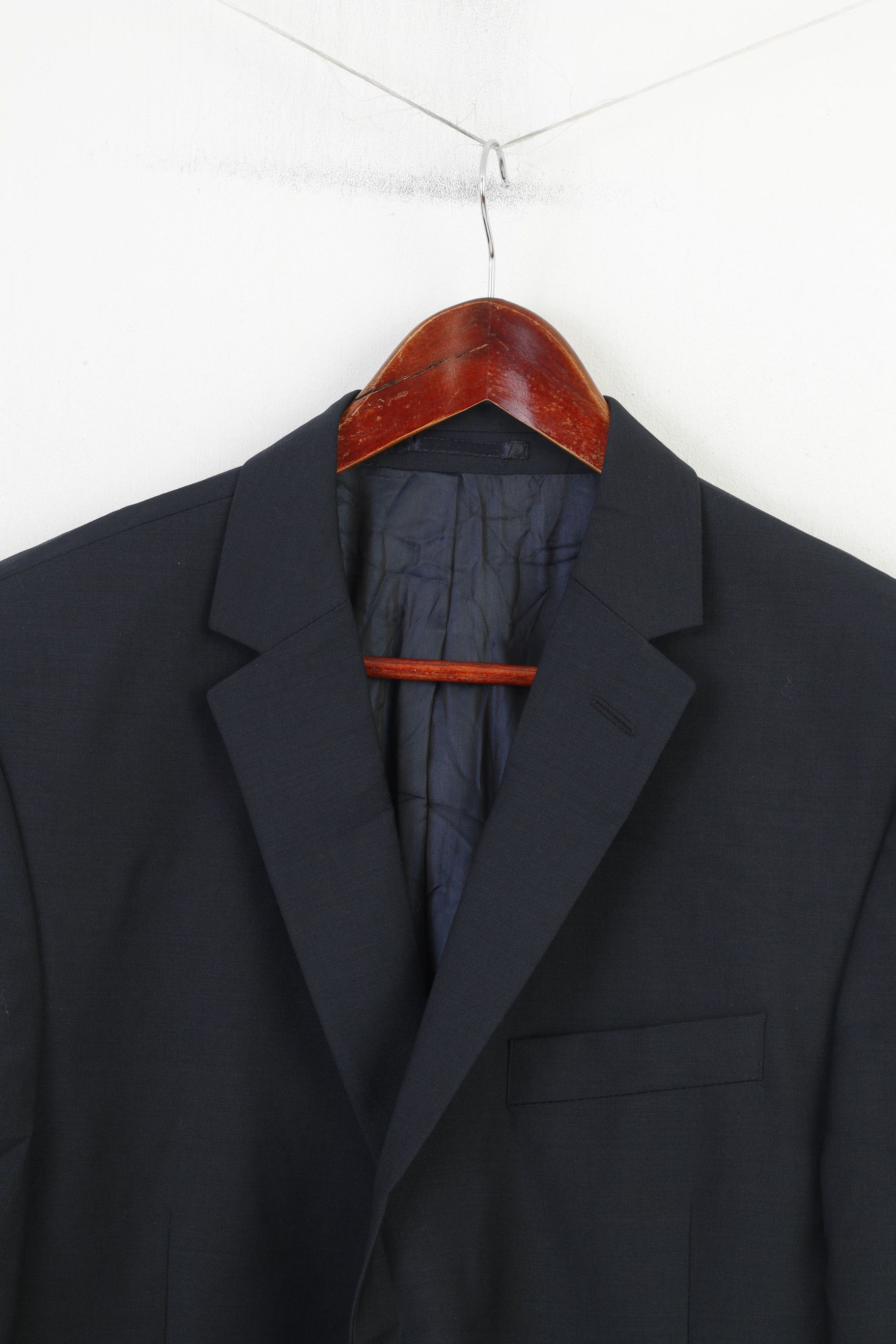 Daniel Hechter Daniel Hechter Paris Men 42 Blazer Navy Wool 10923 Size 42R - 2 Thumbnail