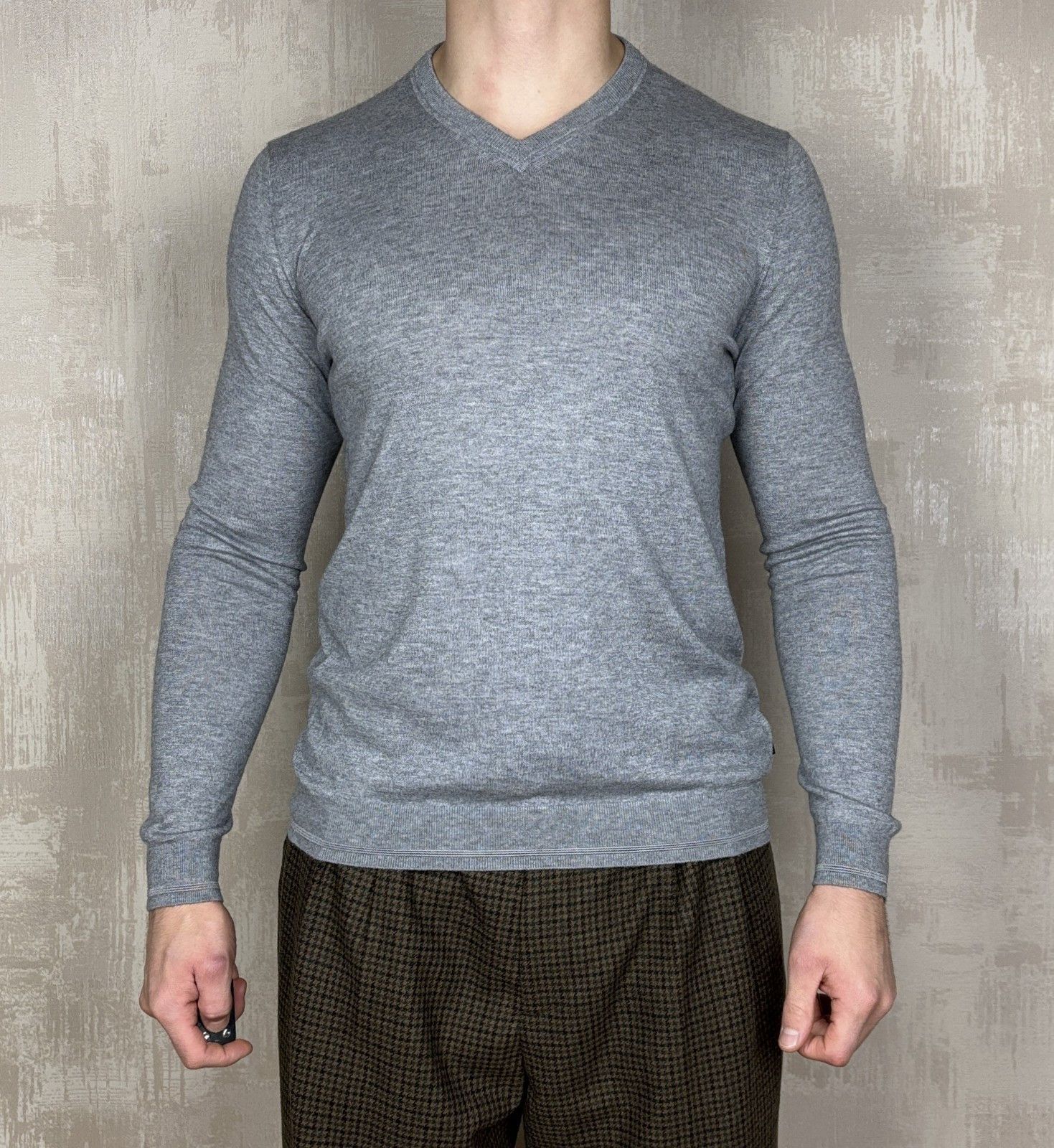 Ted Baker Ted Baker V-Neck Sweater Wool Blend Men's Size 4 Fits Like L Size US L / EU 52-54 / 3 - 2 Thumbnail