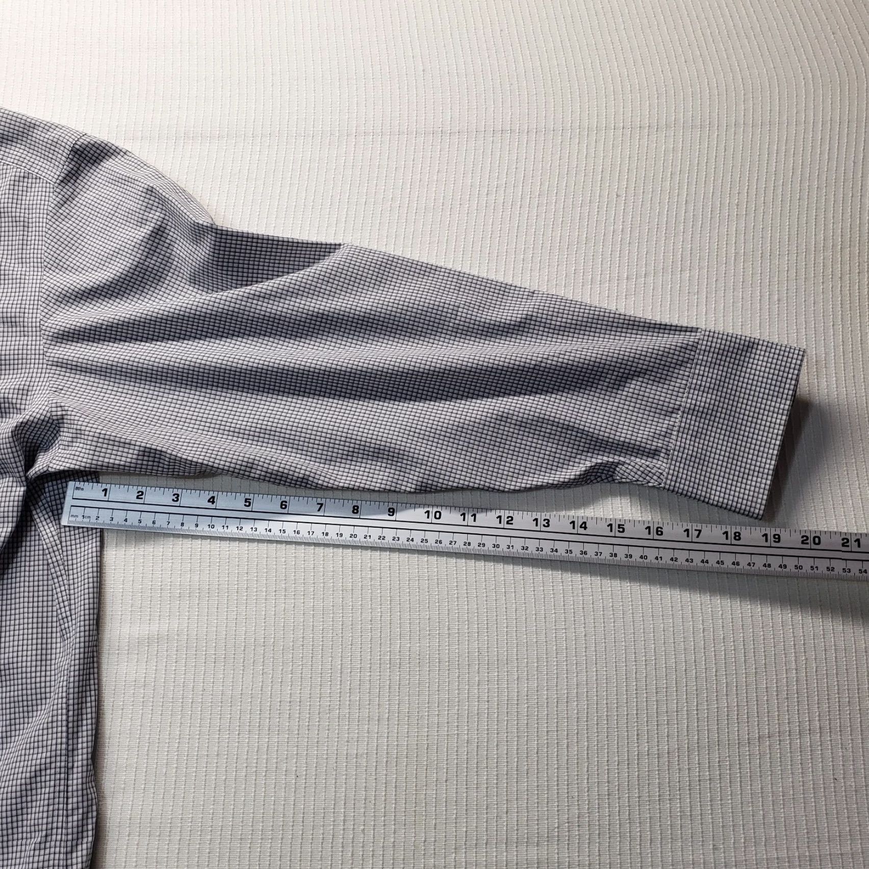 Vintage Structure Gray Modern Fit Dress Shirt Long Sleeve Adult Men's Large Size 42R - 6 Thumbnail