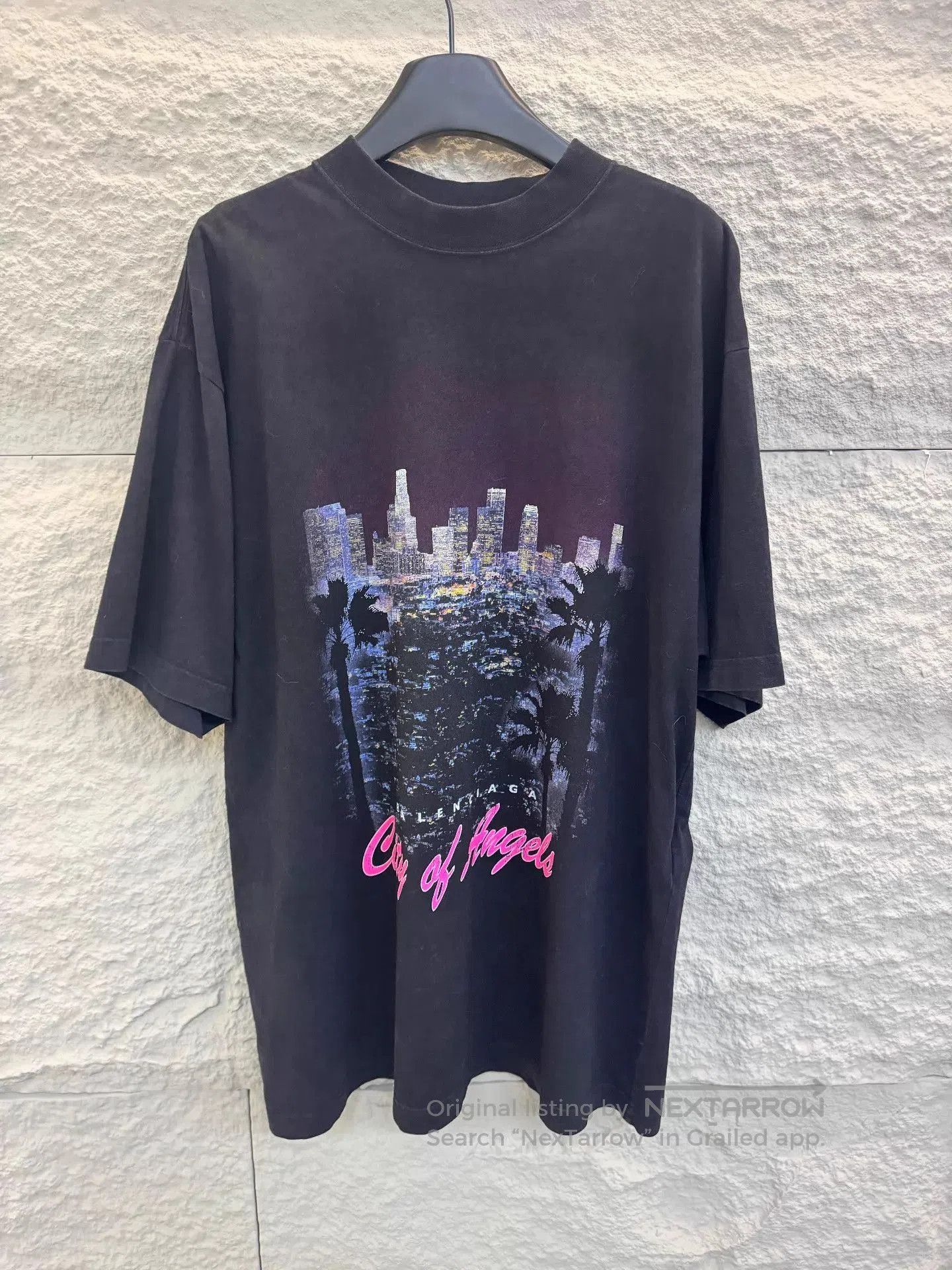 Balenciaga Black Cityscape Print Short Sleeve Shirt. Size US S / EU 44-46 / 1 - 1 Thumbnail