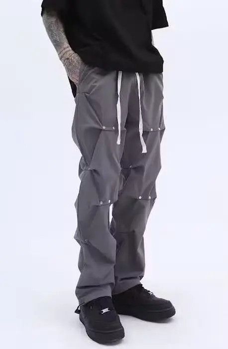Japanese Brand × Vintage Stack Pleated Gray Sweatpants Size US 32 / EU 48 - 2 Thumbnail