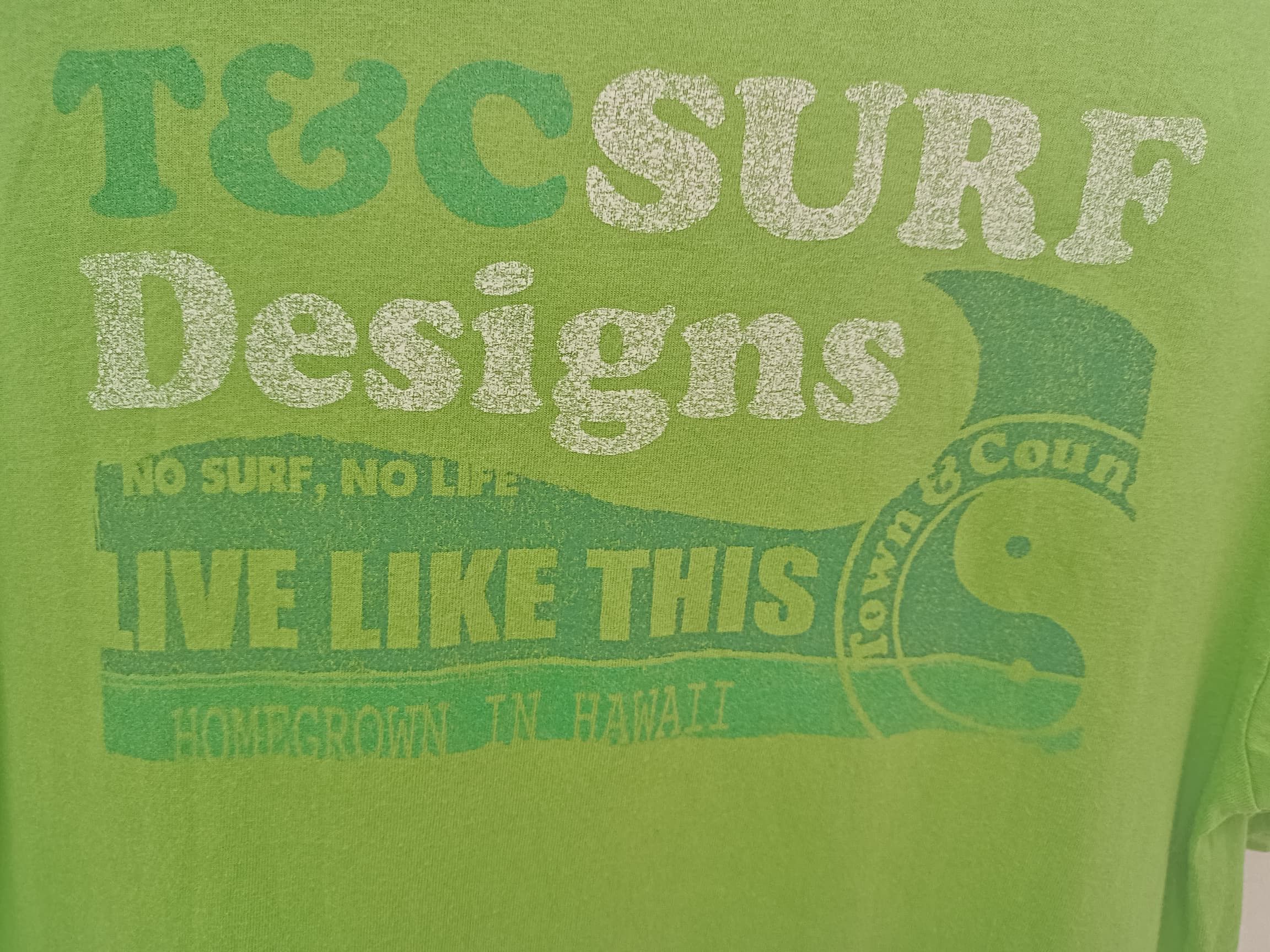 Vintage vintage 90s t shirt t & c surf single stich Size US L / EU 52-54 / 3 - 7 Thumbnail