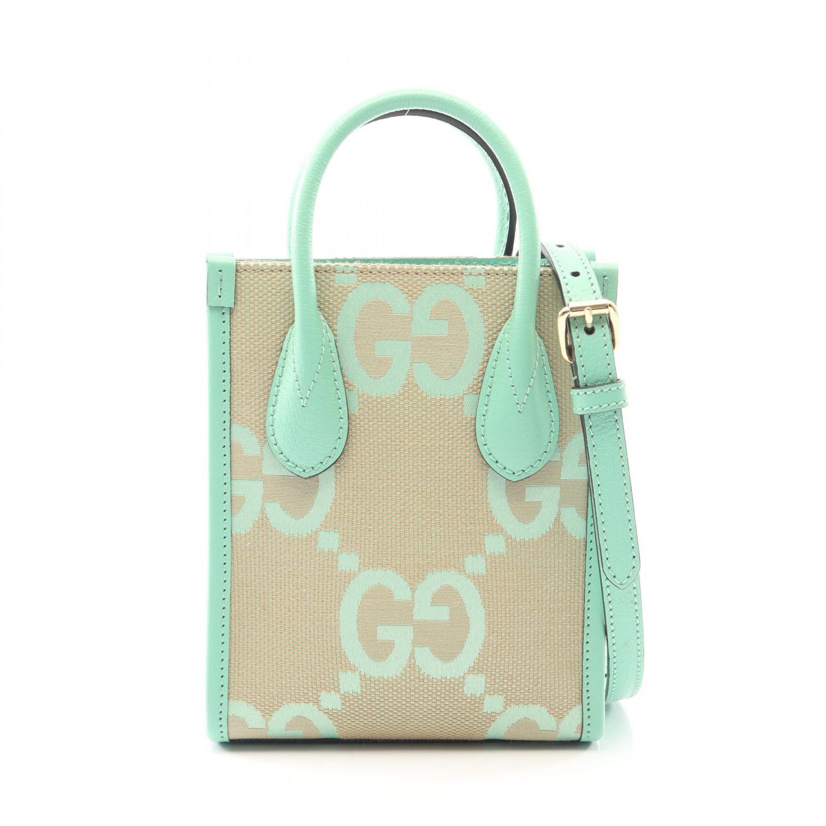 Gucci Gucci Gucci Interlocking G Jumbo GG Canvas Leather 2way Tote Bag Textile Tote Bag 671623 DUTY FREE for USA Size ONE SIZE - 1 Thumbnail