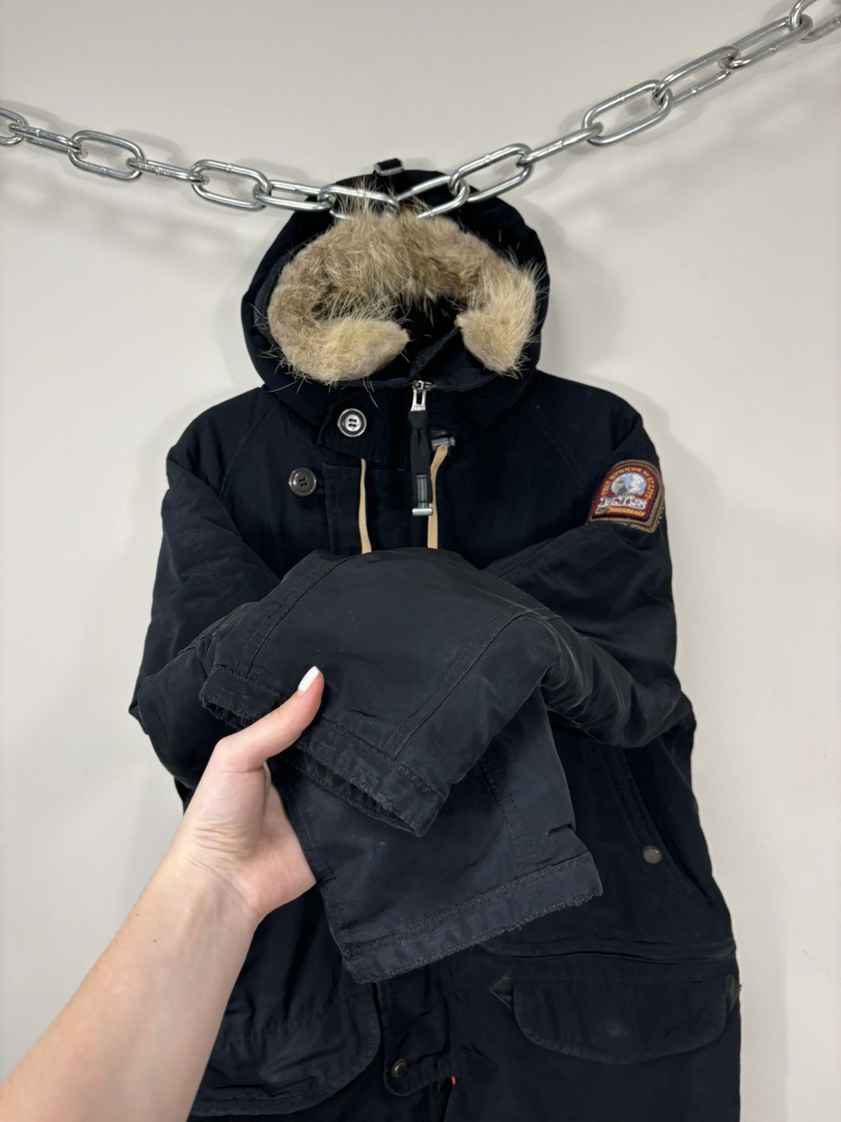 Parajumpers Parajumpers Flea Market Navy Fur Down Puffer Jacket Parka Size US L / EU 52-54 / 3 - 13 Thumbnail