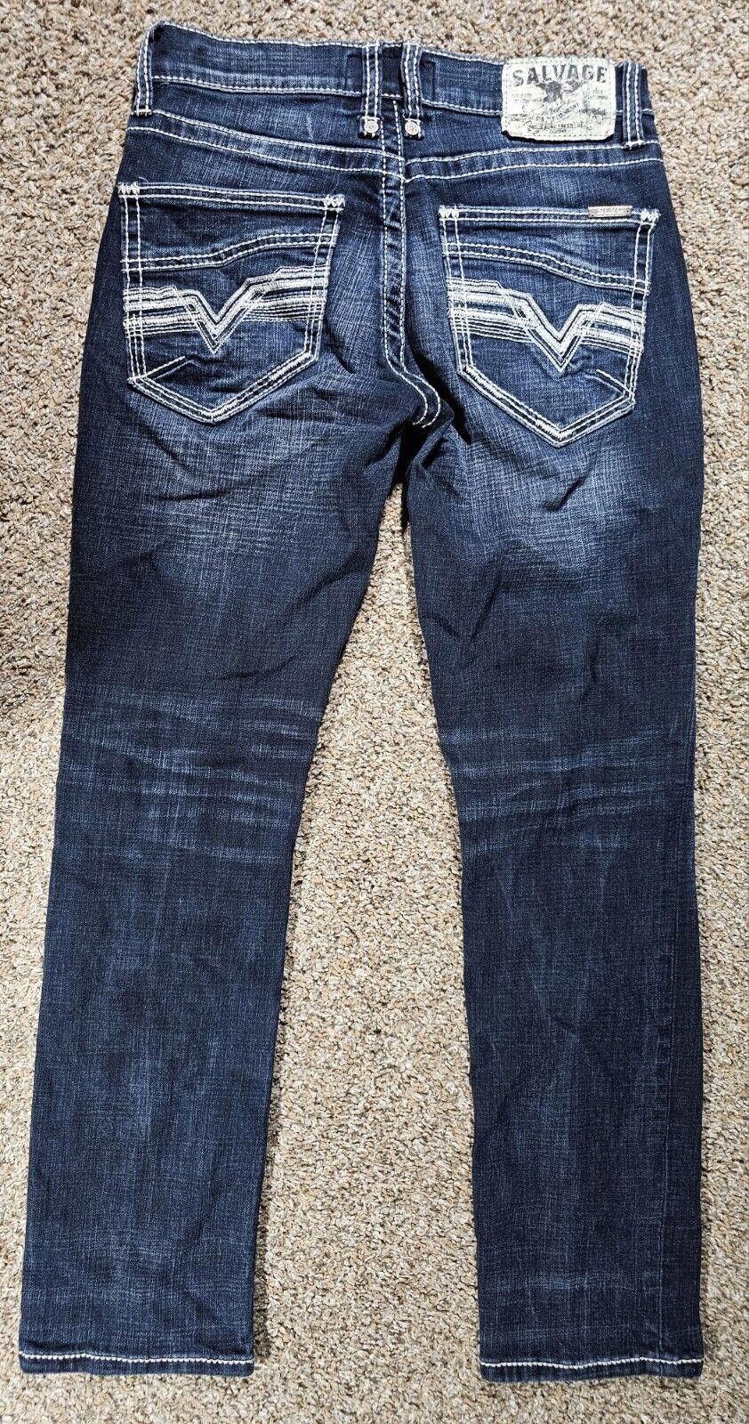 Salvage BUCKLE BKE Dungarees Salvage 31x32 HAVOC Straight Slim Fit Size US 31 - 7 Thumbnail