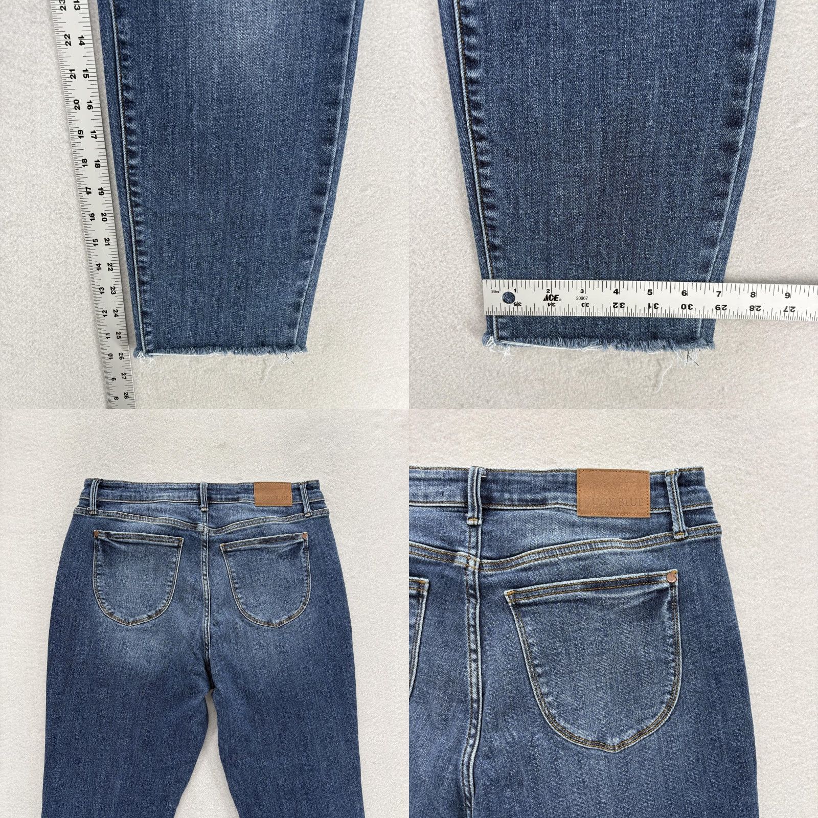 Vintage Judy Blue Slim Fit Skinny Crop Jeans Womens 32 Blue High Rise Stretch Preppy Size 24" / US 00 / IT 34 - 8 Thumbnail