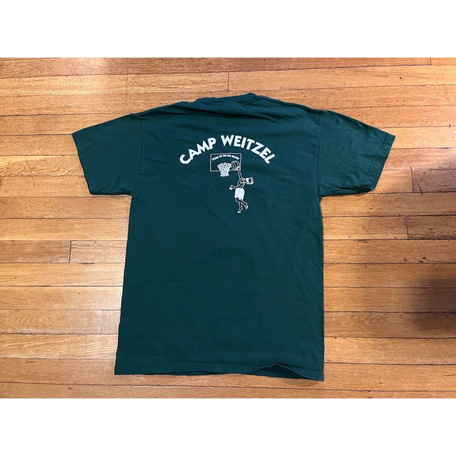Hanes VINTAGE Hanes Shirt Men Medium Green Camp Weitzel Lake Champlain 2001 Logo Graphic Print Crew Neck Short Sleeve Jersey Cotton Size US M / EU 48-50 / 2 - 2 Thumbnail